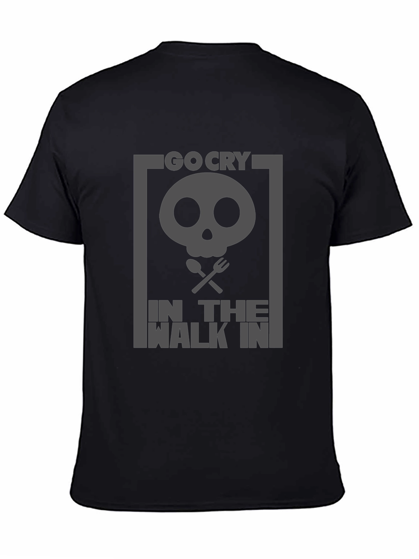 Black Go Cry In The Walk In Black Graphic Tee view 4