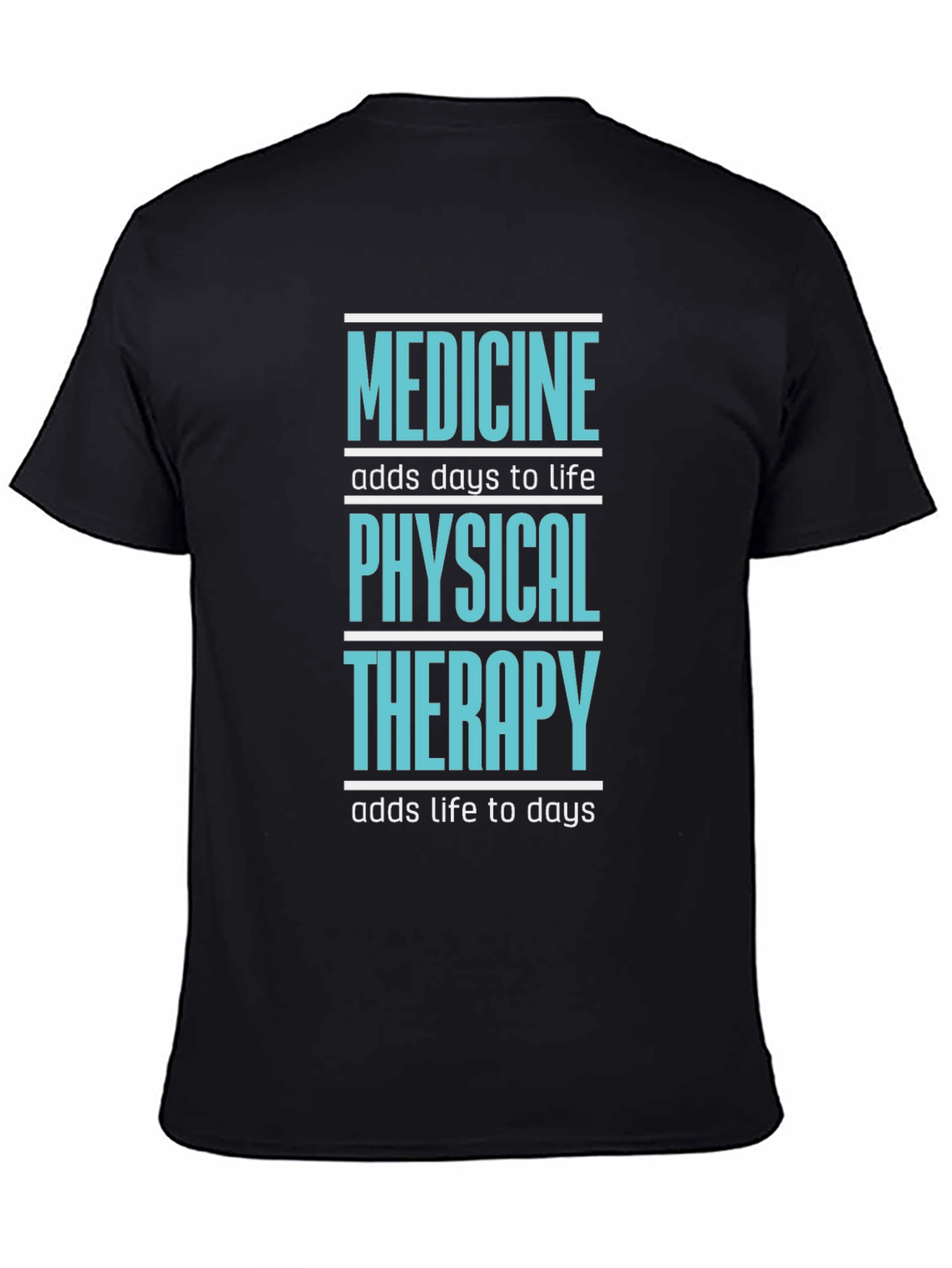Black Medicine & Physical Therapy Graphic T-Shirt view 4