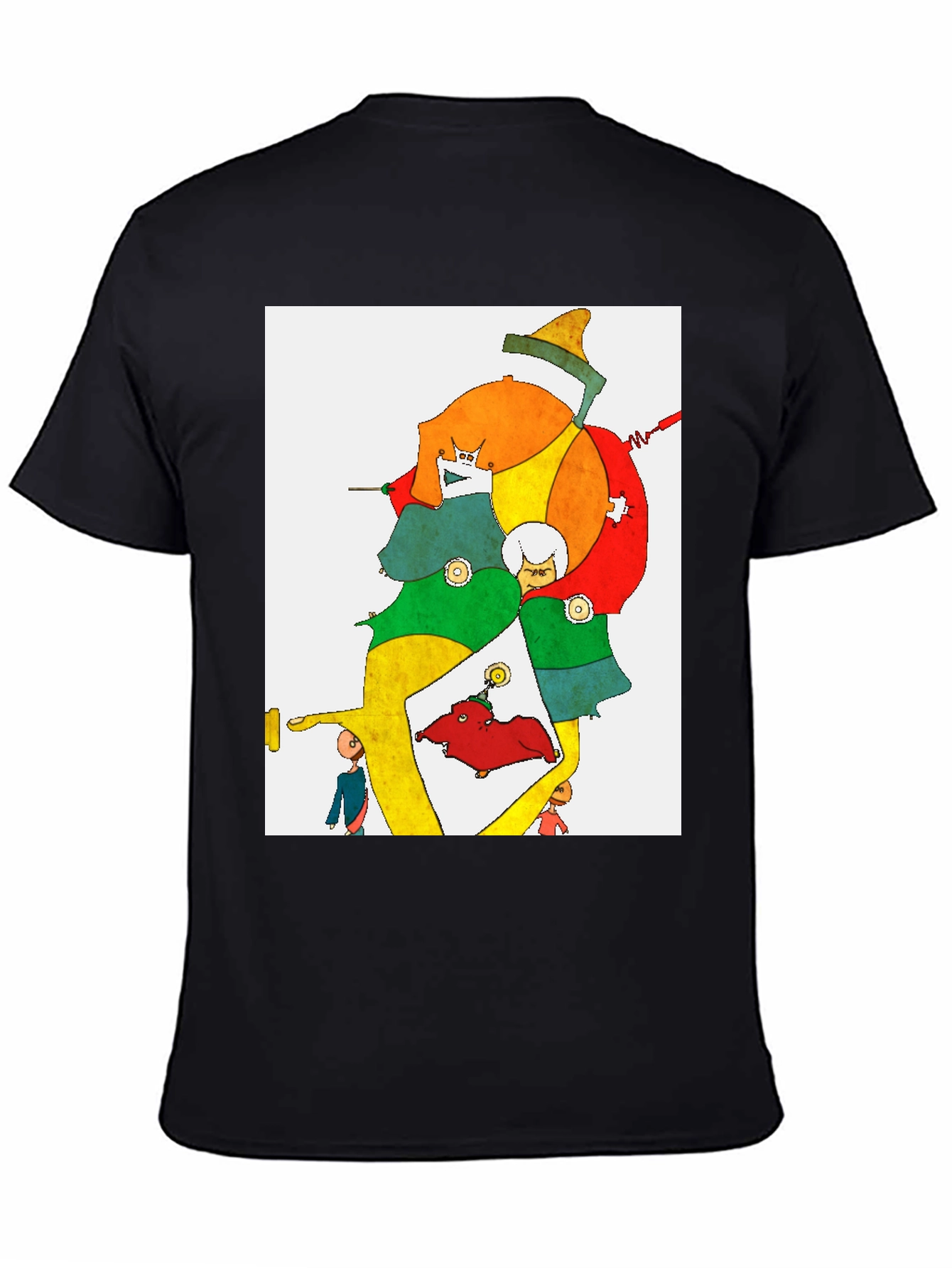 Black Abstract Art Graphic Tee - Unique Design view 4