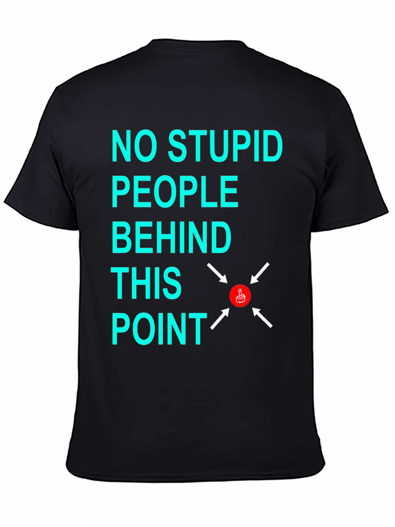 Black No Stupid People Graphic T-Shirt view 4