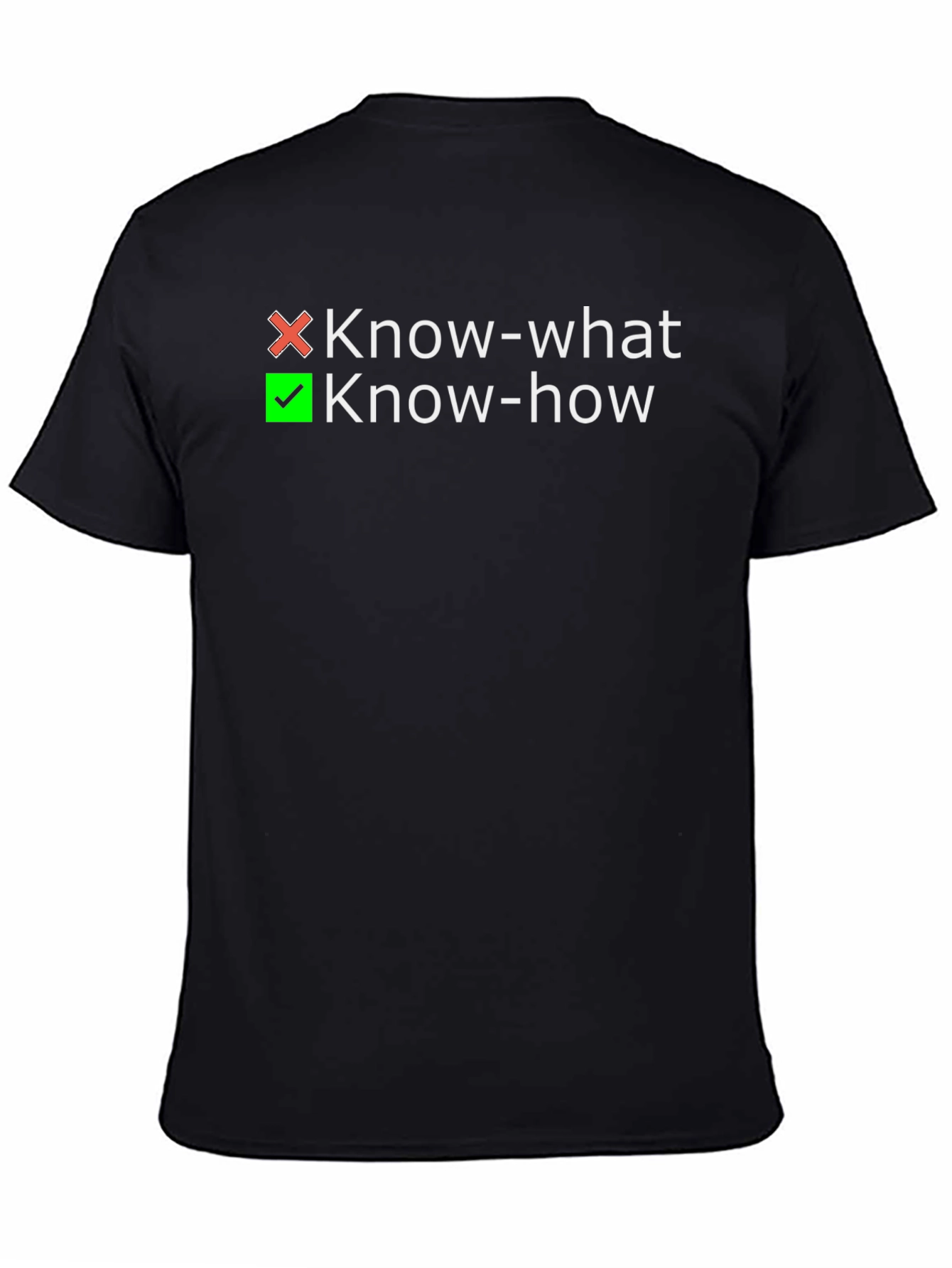 Black Know-How Graphic Tee - Black Casual Shirt view 4