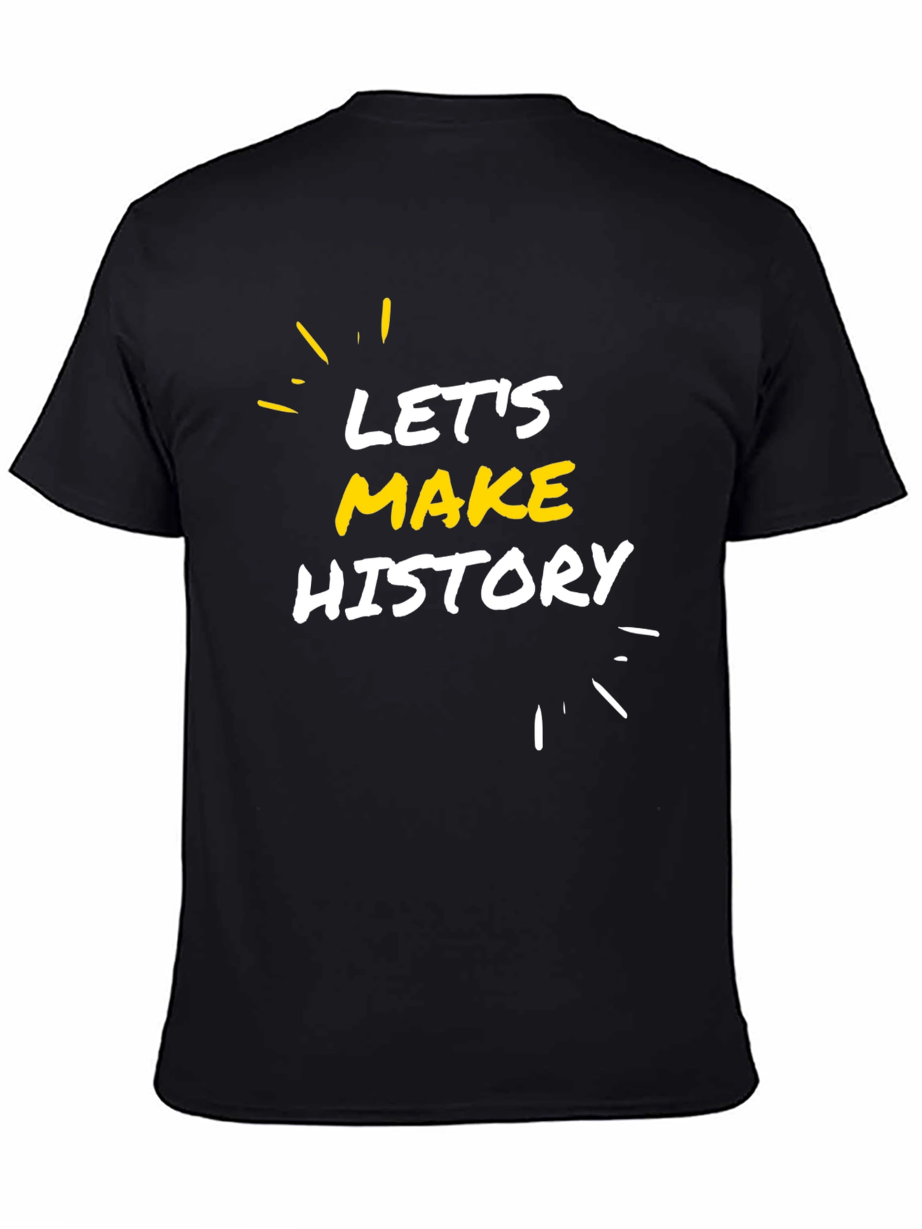 Black Let's Make History Black Graphic Tee view 4