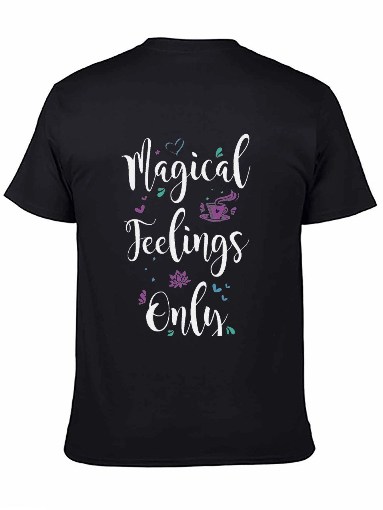 Black Magical Feelings Only Graphic Tee view 4