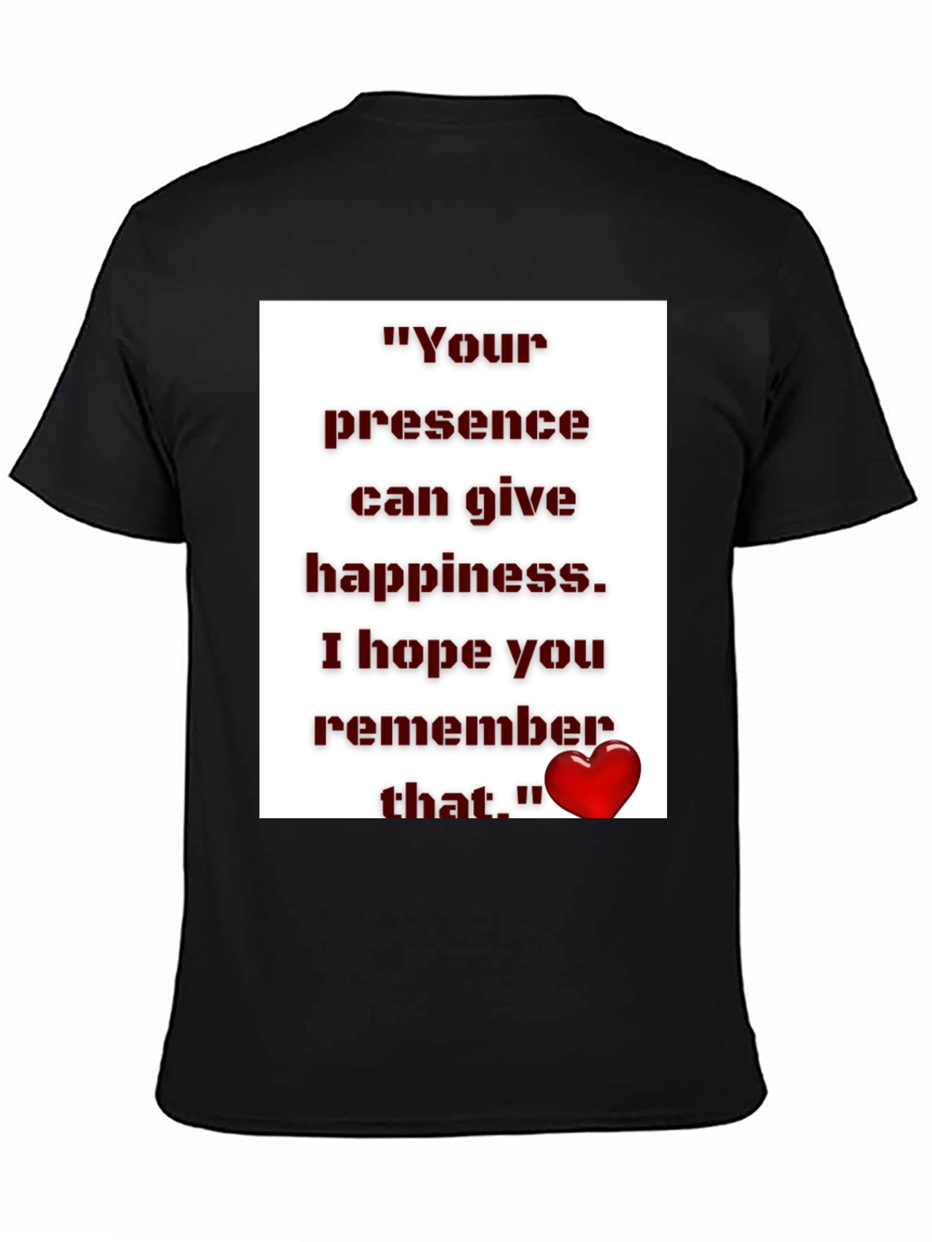 Black Inspirational Quote Graphic Tee - Unisex Black T-Shirt view 4