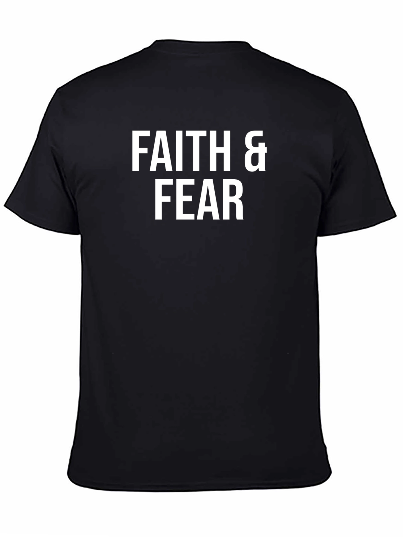 Black Faith & Fear Graphic Tee - Men's Casual Shirt view 4