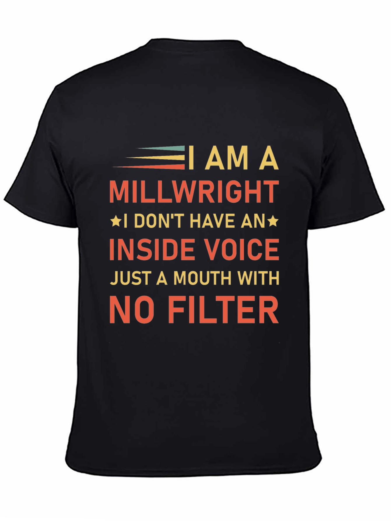 Black I Am A Millwright T-Shirt - No Filter Funny Tee view 4