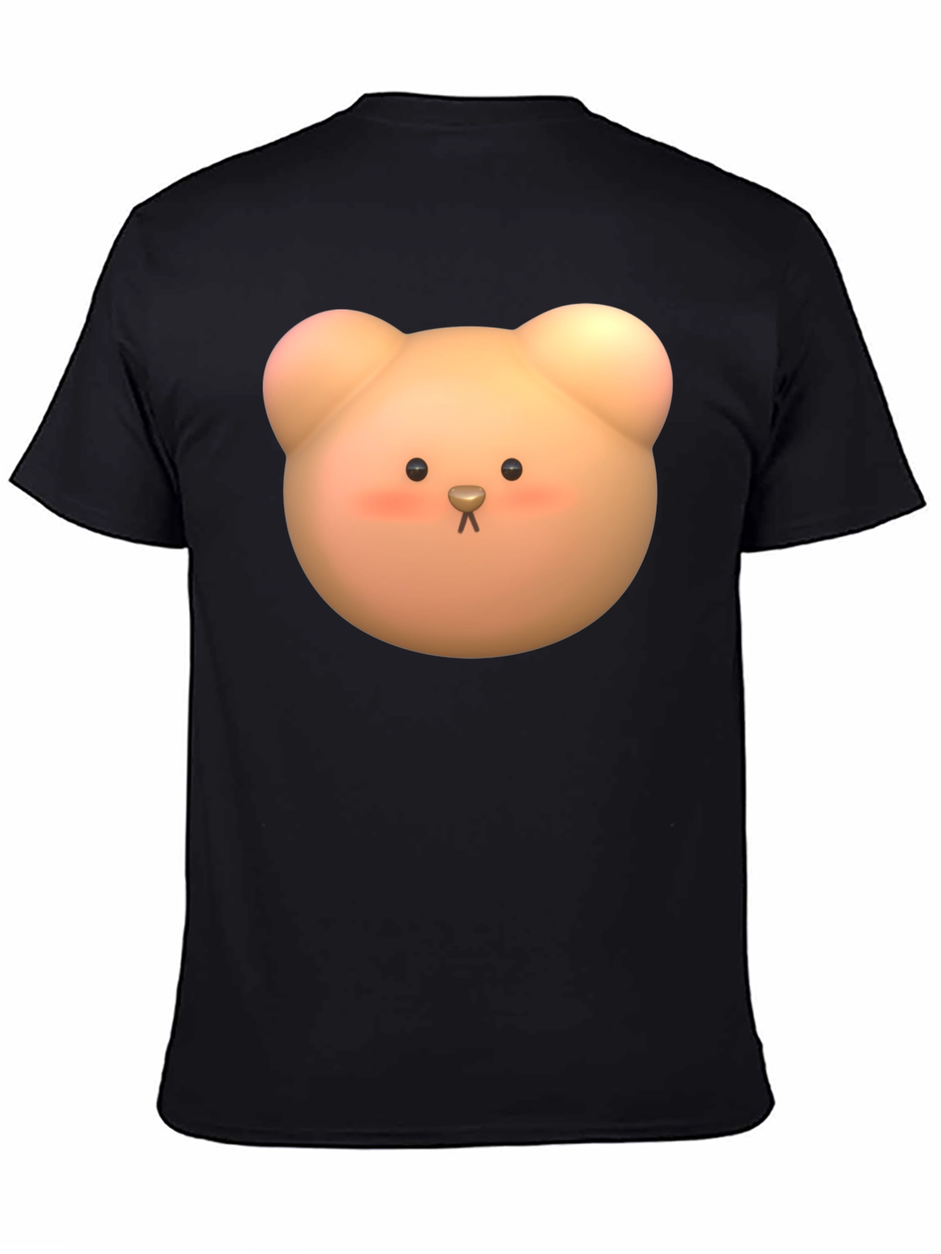 Black Cute Bear Graphic Tee - Soft Cotton Comfort view 4