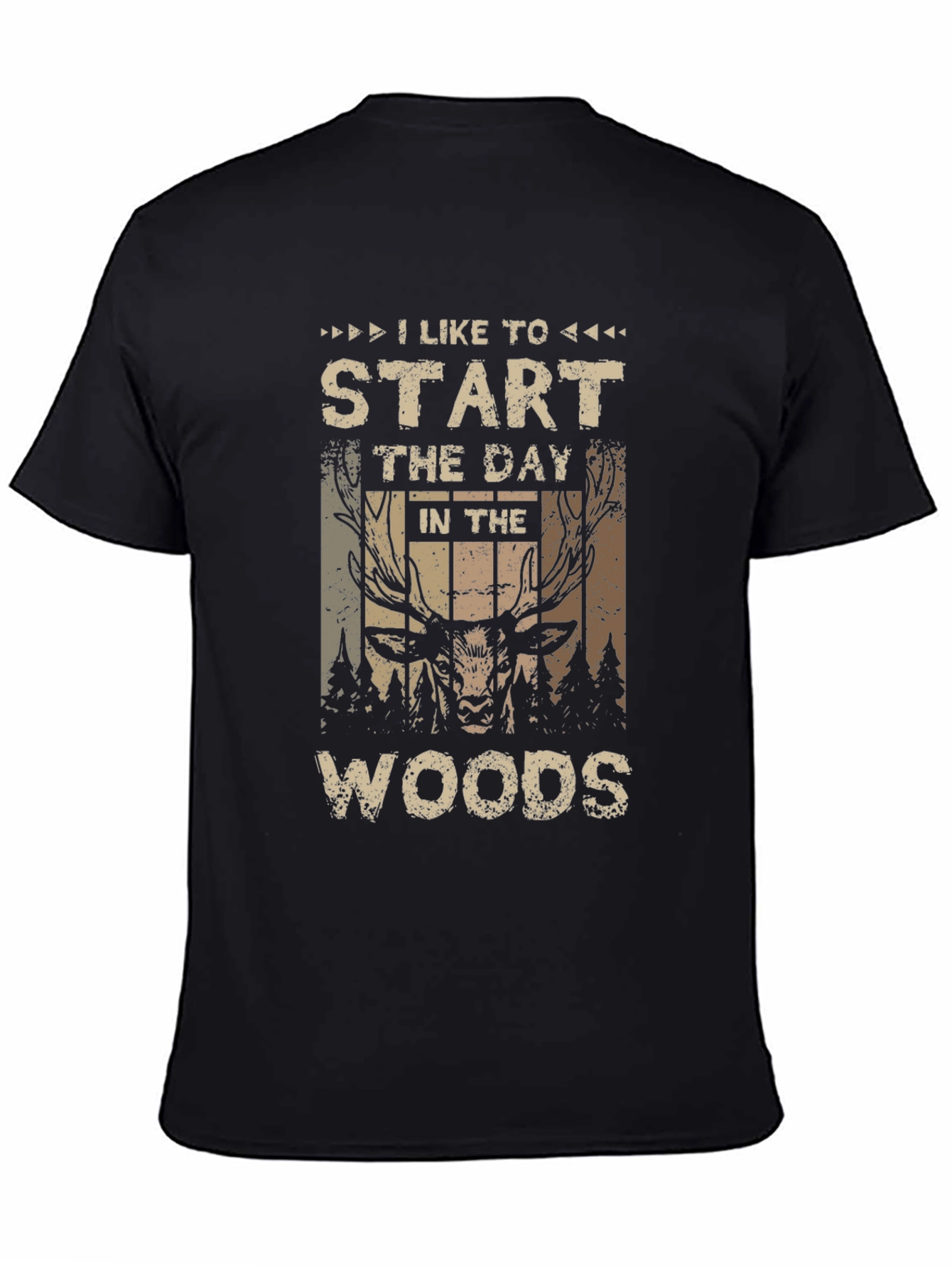 I Like to Start The Day In The Woods Graphic T-Shirt - 4