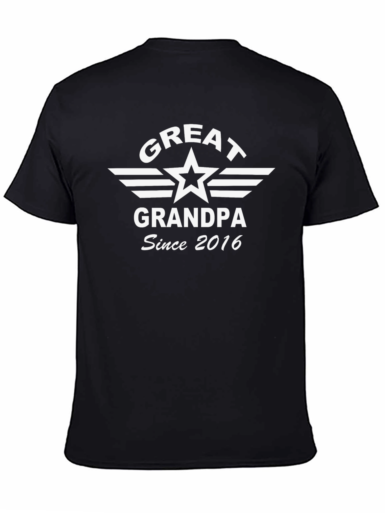 Black Great Grandpa Since 2016 T-Shirt view 4