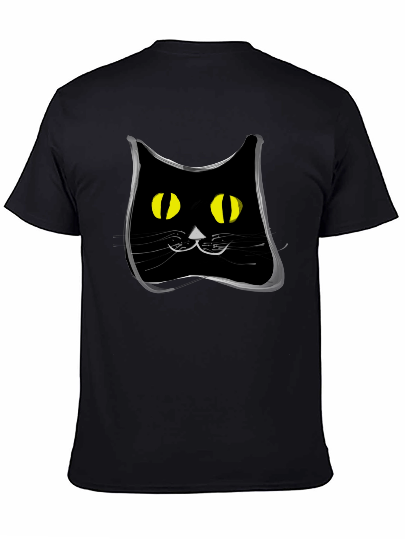 Black Black Cat Graphic Tee - Modern Style view 4