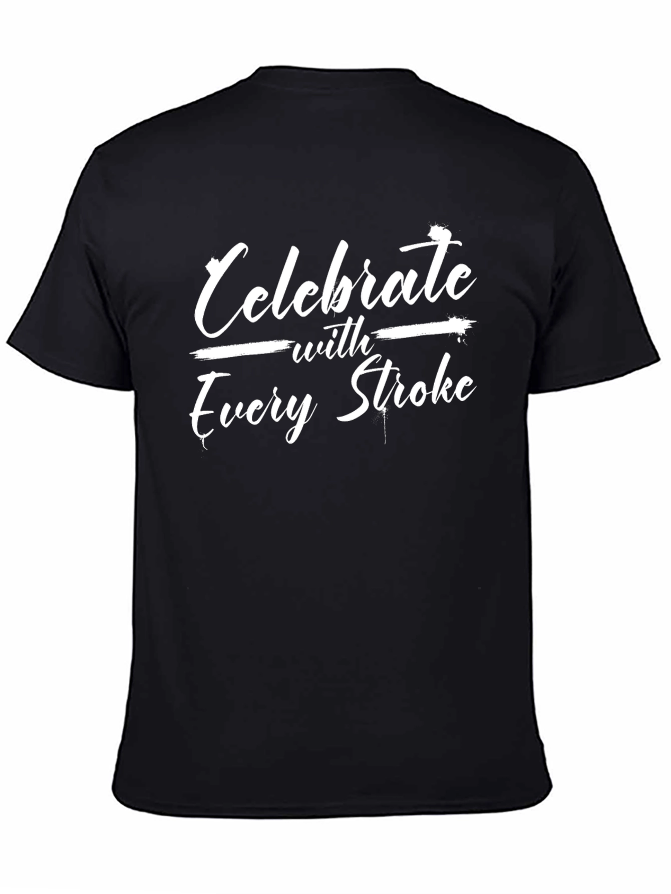 Black Celebrate Every Stroke Graphic Tee - Black view 4