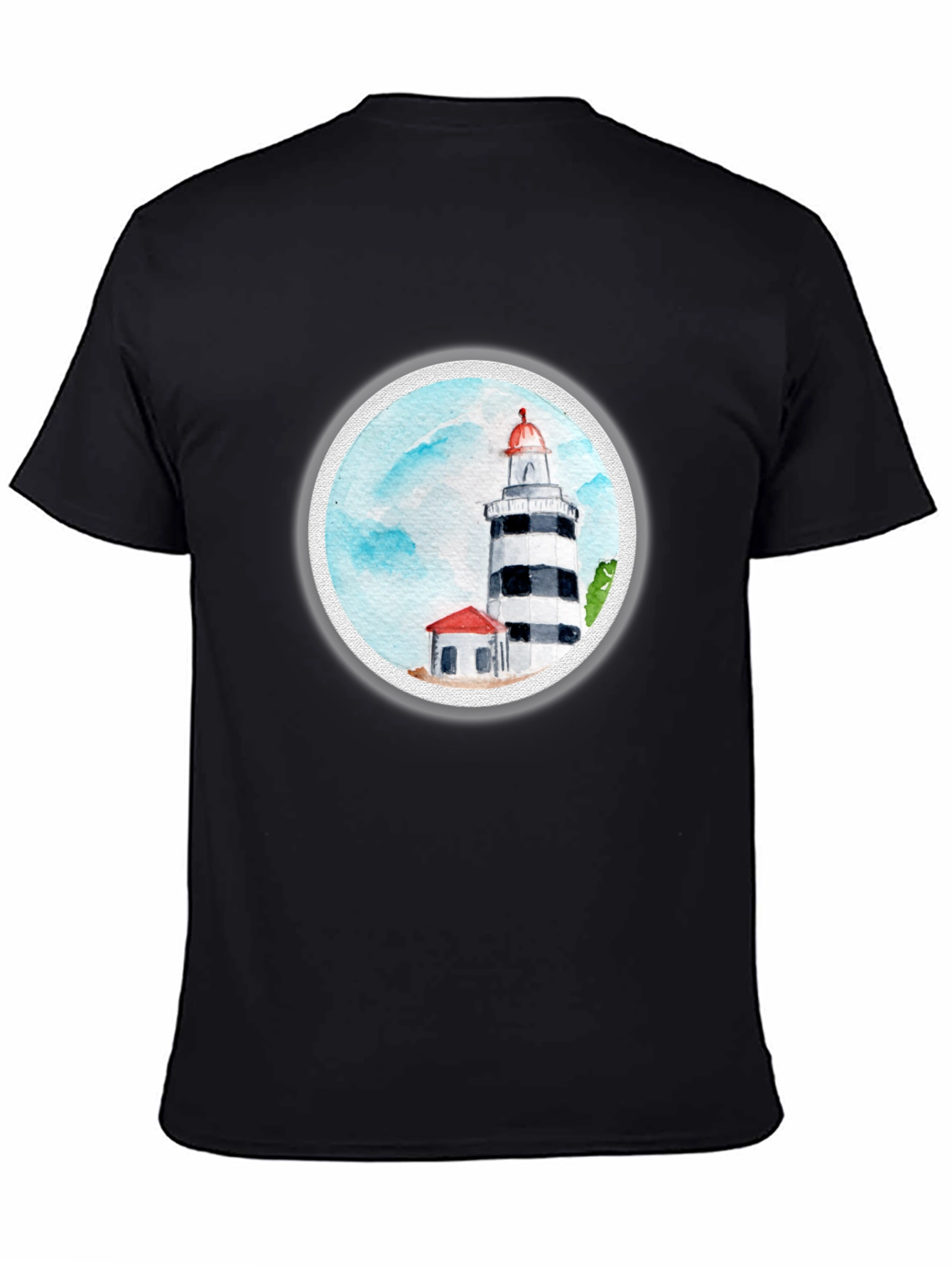 Black Lighthouse Graphic Print Tee - Classic Comfort view 4