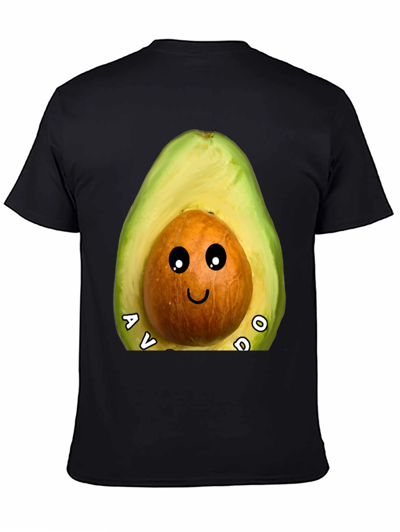 Black Avocado Graphic Tee - Cute Fruit Humor Shirt view 4