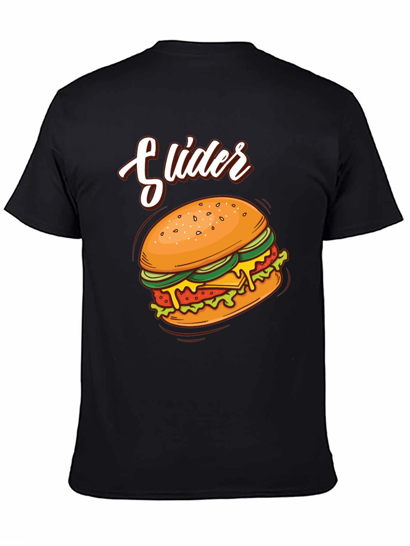 Black Slider Graphic Tee - Casual Unisex T-Shirt view 4