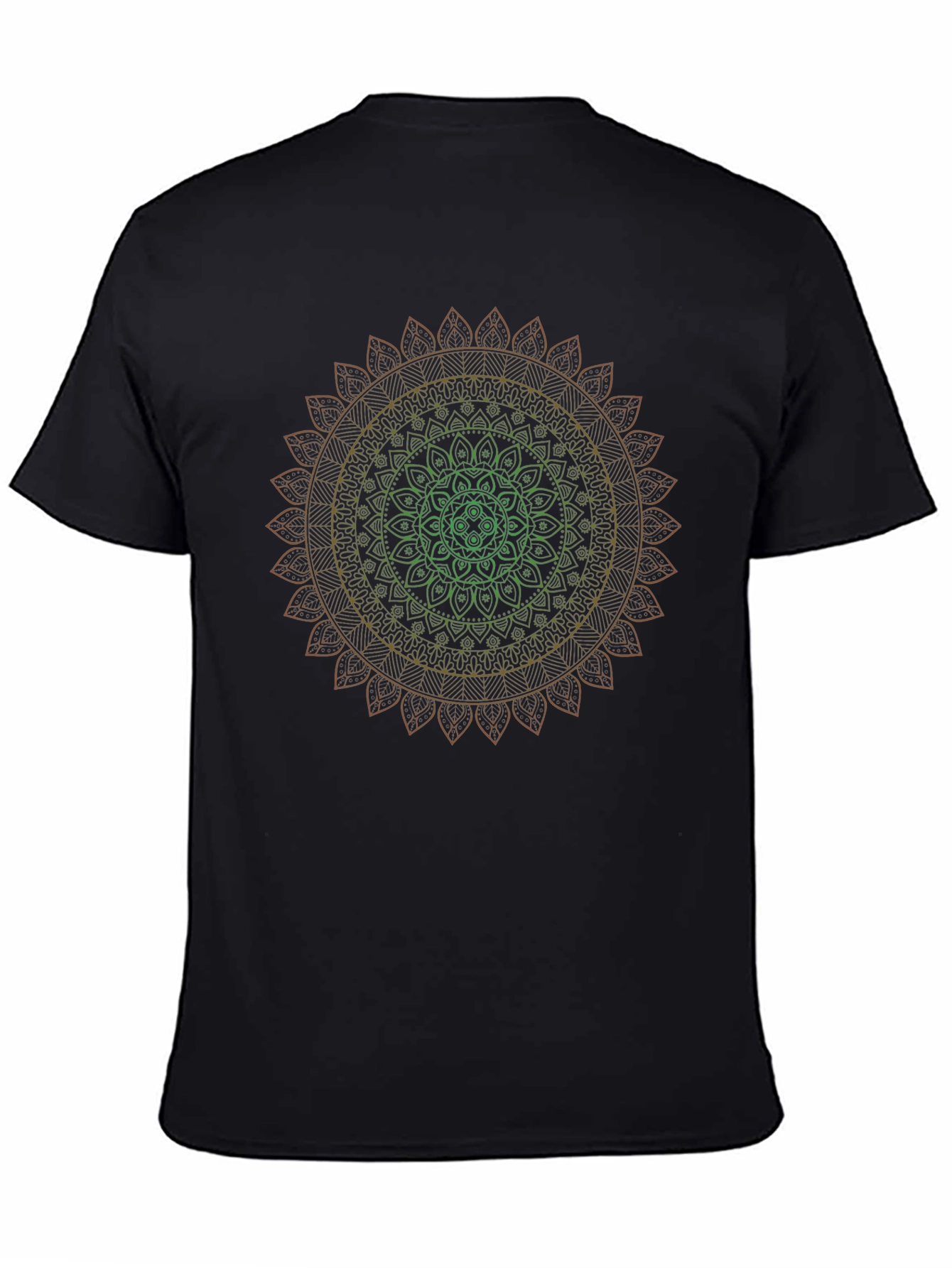 Black Mandala Gradient T-Shirt - Stylish & Unique Design view 4