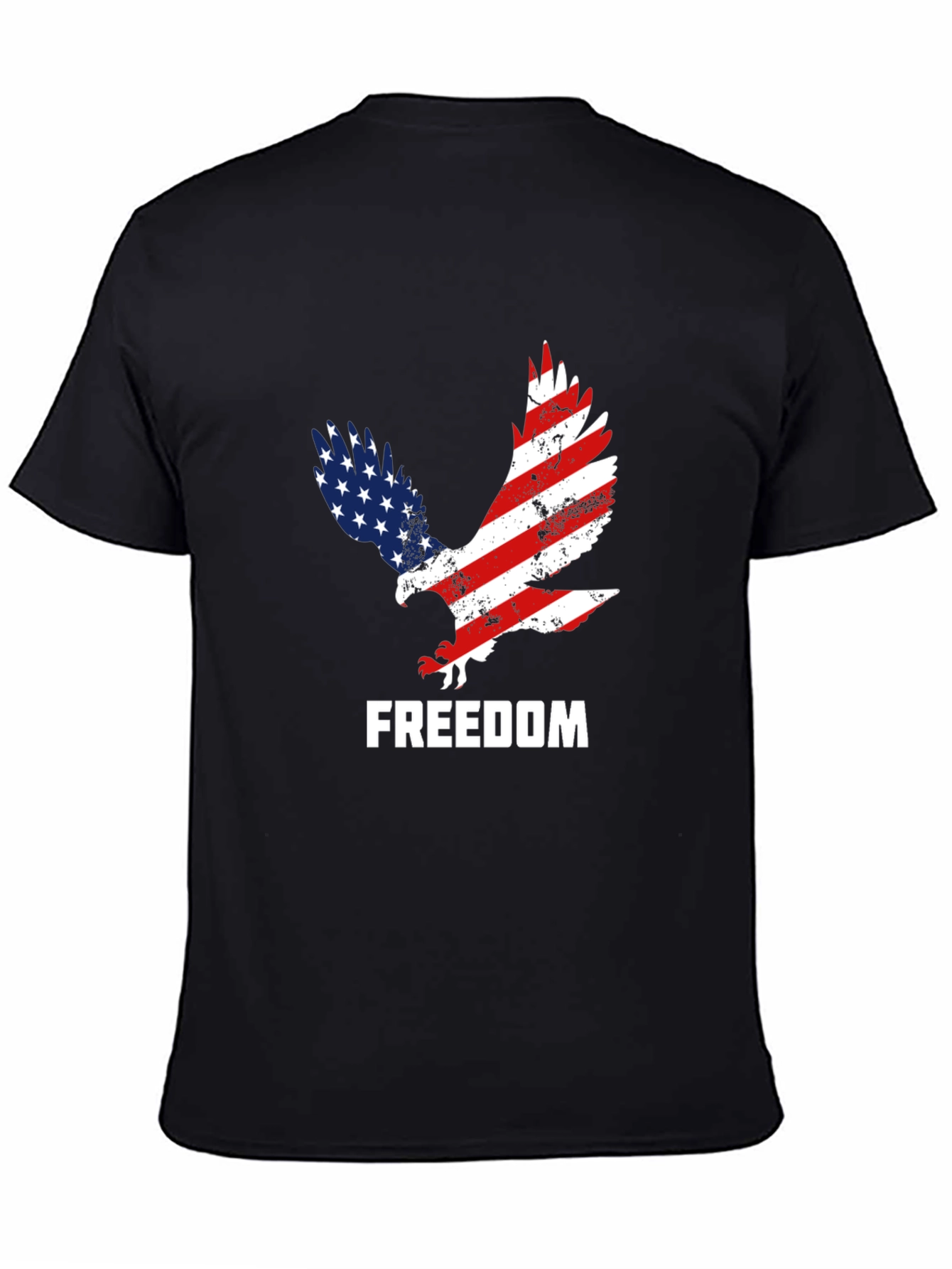 Black American Freedom Eagle Graphic Tee view 4