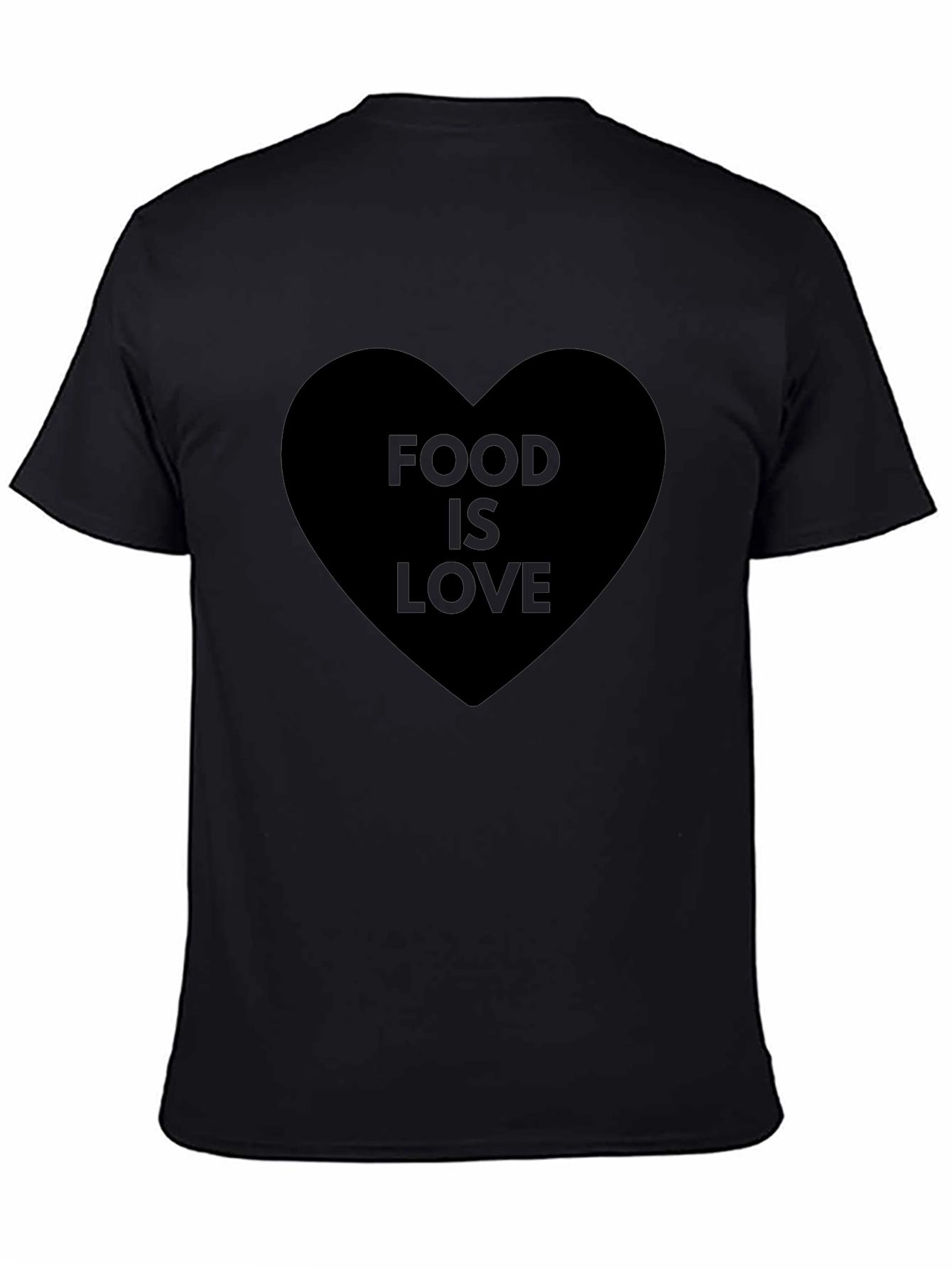 Black Food is Love Graphic Tee - Black Cotton T-Shirt view 4
