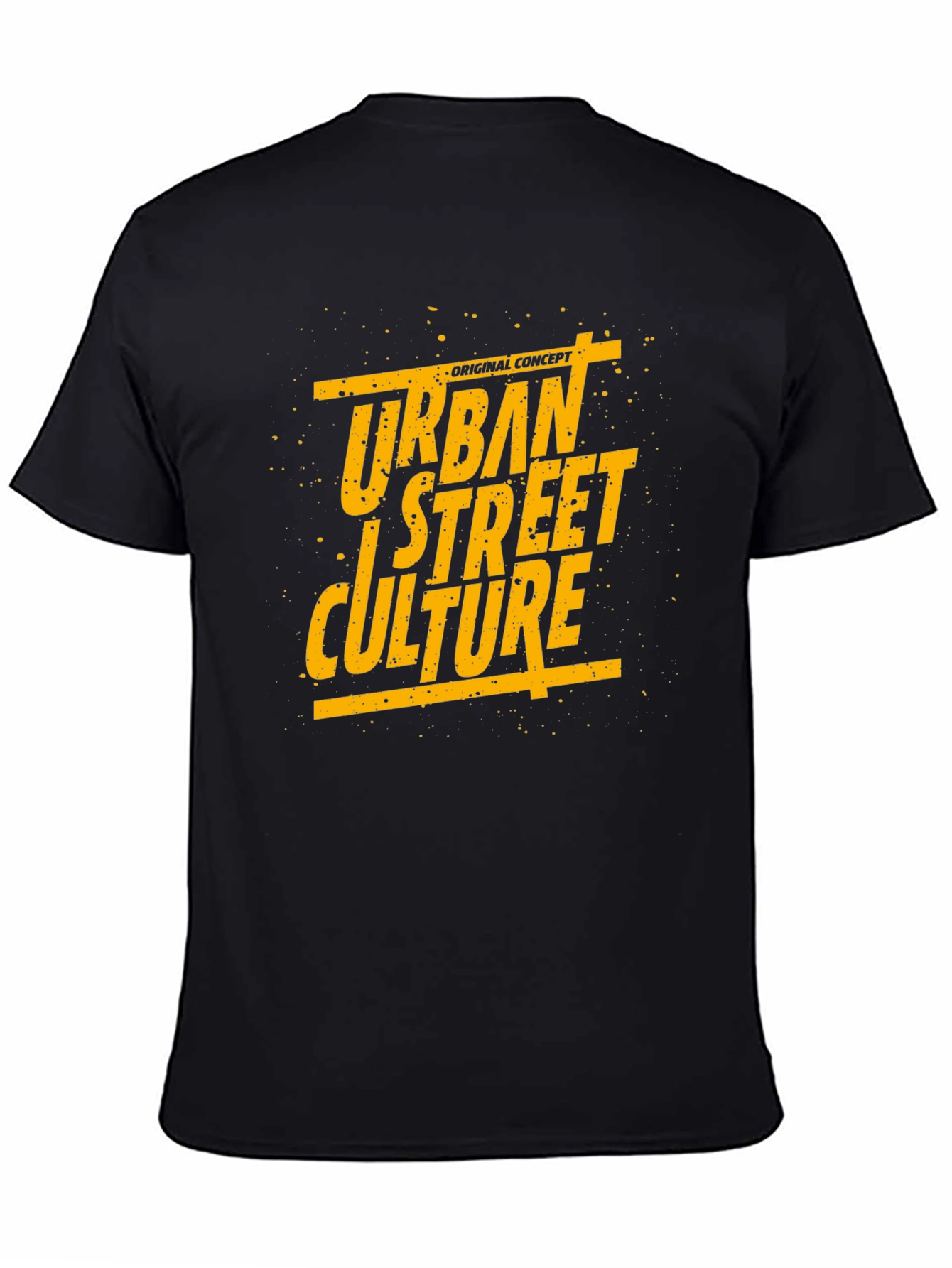 Black Urban Street Culture Graphic T-Shirt view 4