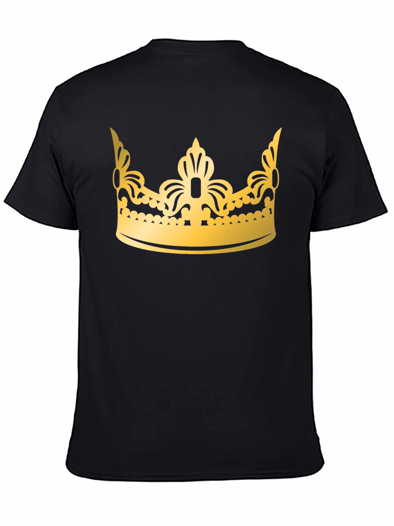 Black Gold Crown Graphic Black T-Shirt view 4
