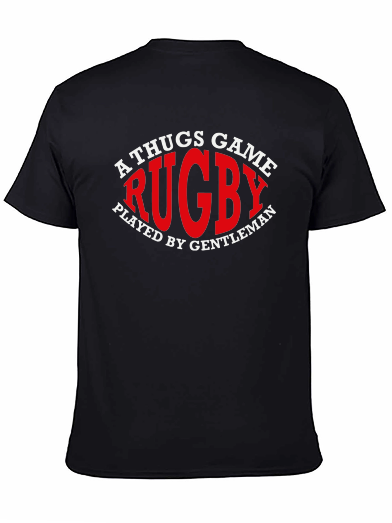 Black Rugby Thugs Game Gentleman Black T-Shirt view 4