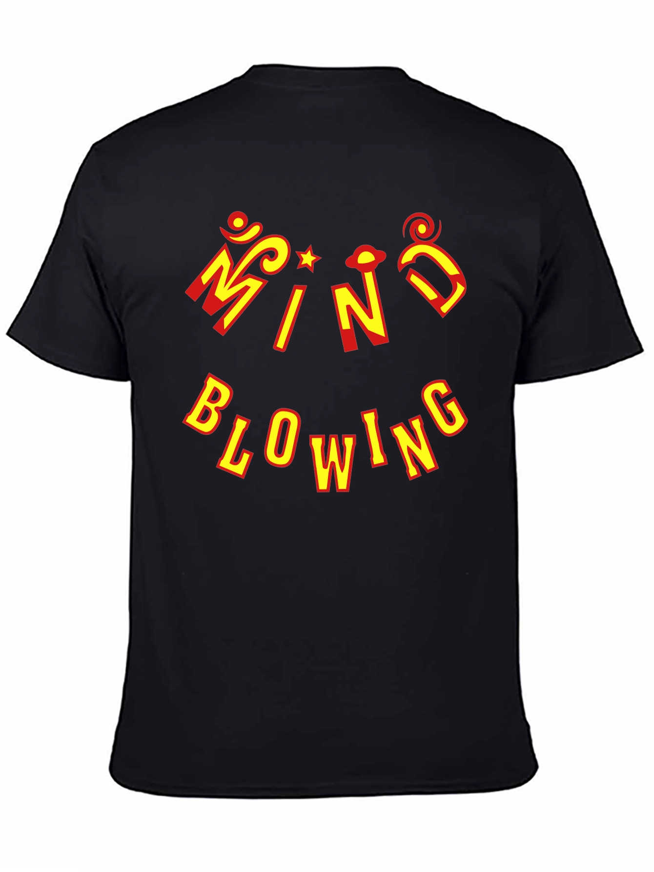 Black Mind Blowing Graphic Tee - Unique Design T-Shirt view 4