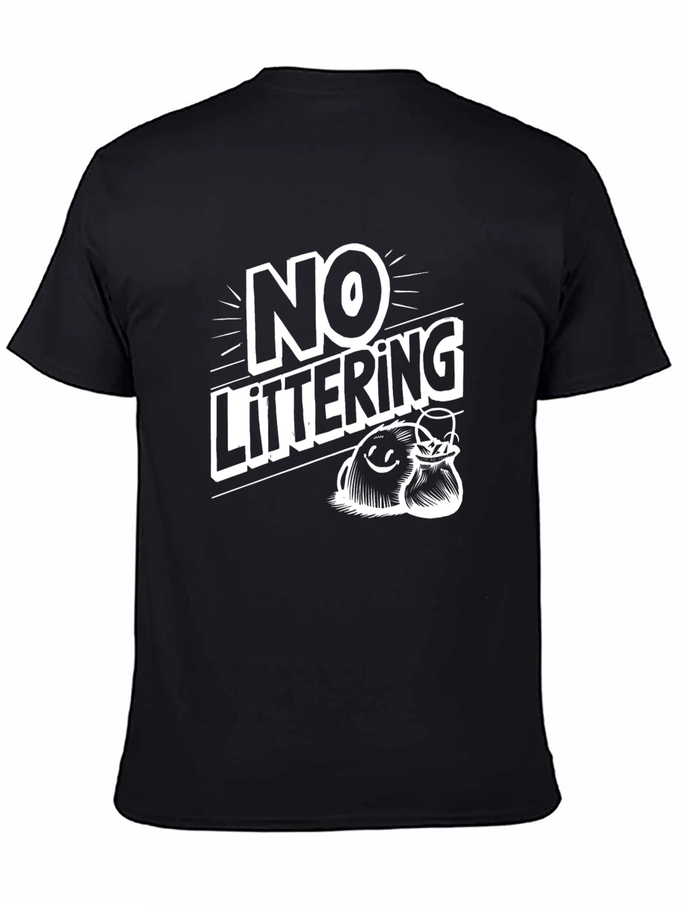 No Littering Graphic Tee - Eco-Friendly Awareness T-Shirt - 4