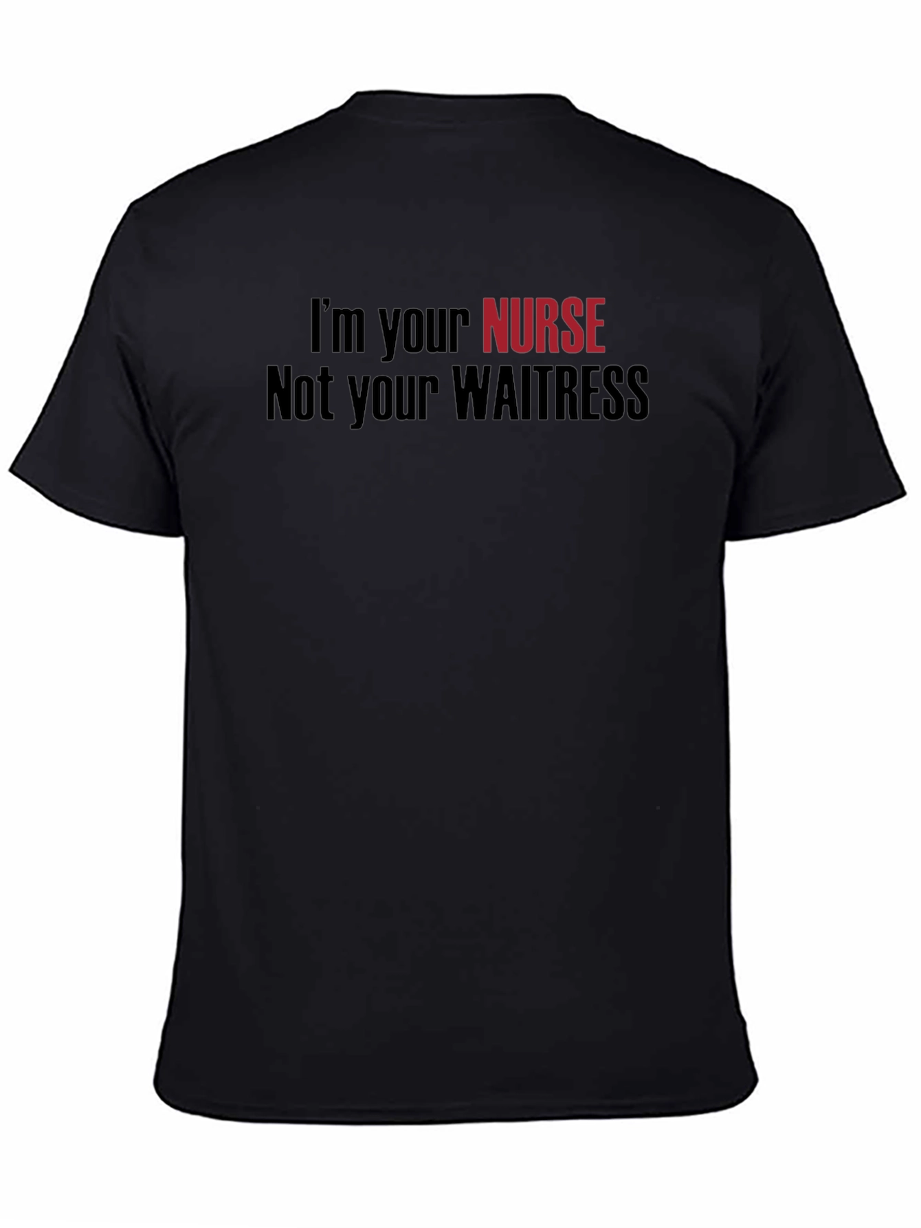 Black Nurse/Waitress Graphic T-Shirt view 4