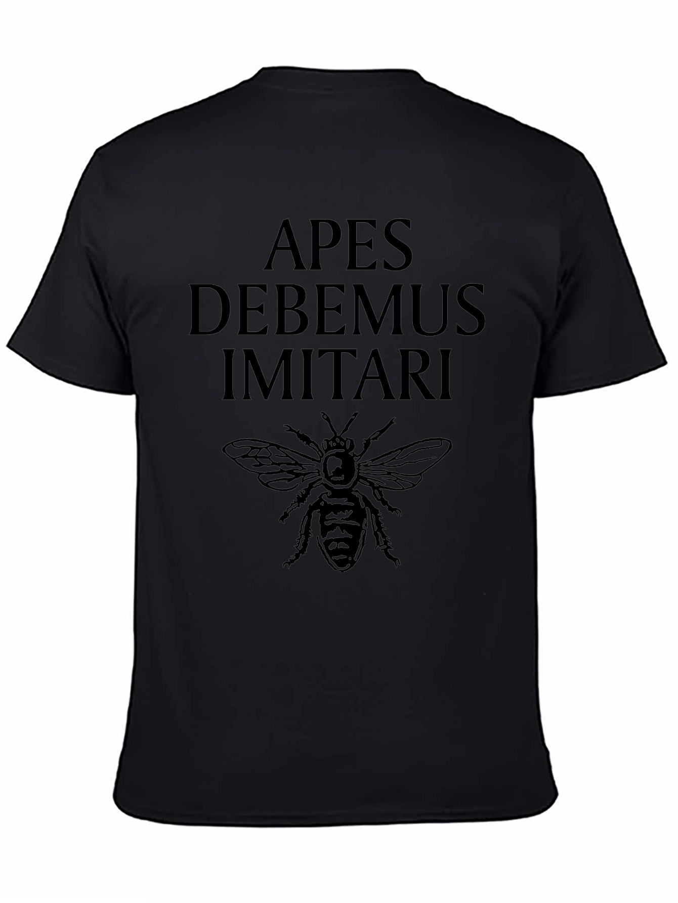 Black Apes Debemus Imitari Bee Graphic Tee - Black view 4