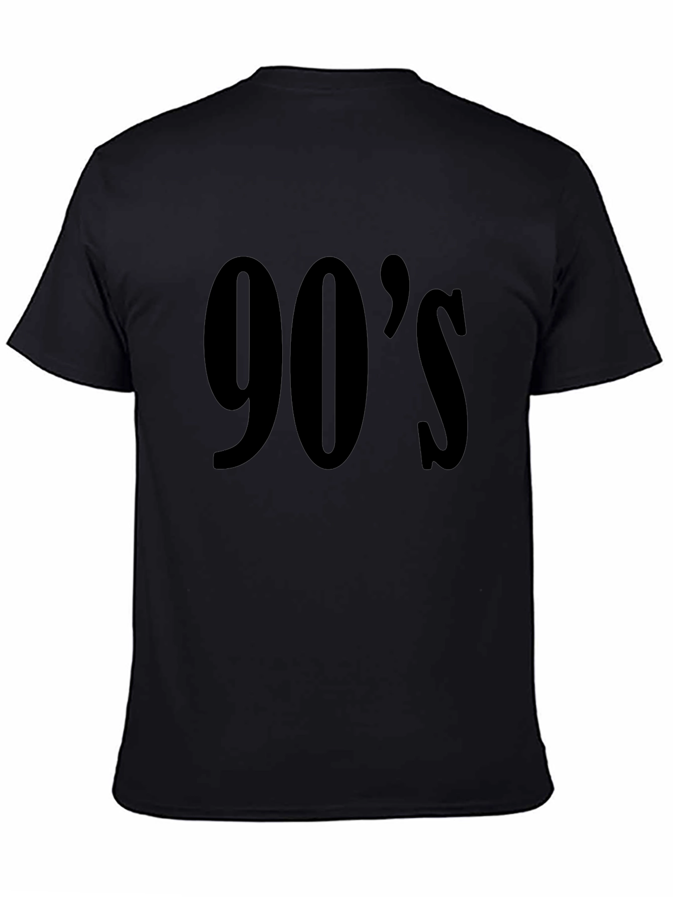 Black 90's Throwback Graphic Tee - Vintage Style view 4