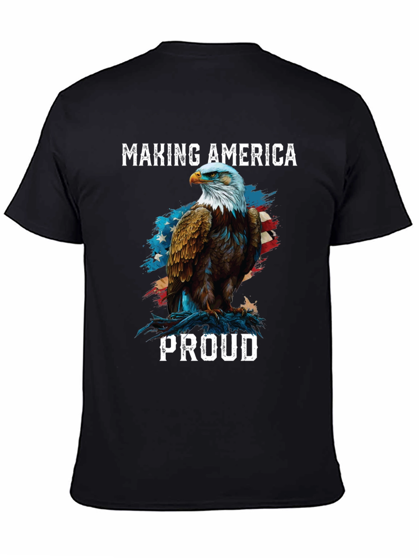 Black American Eagle Pride T-Shirt view 4