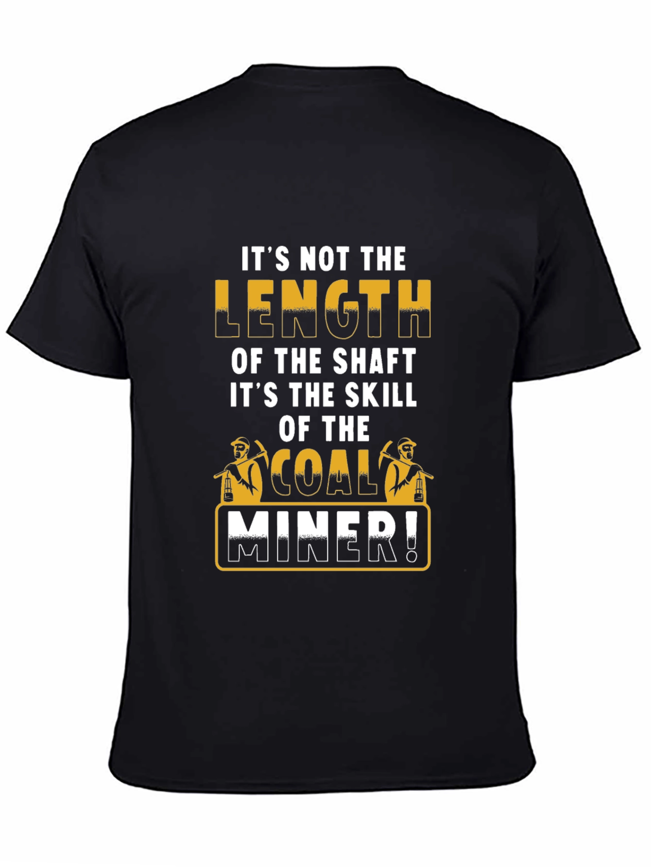 Black Coal Miner Humor Graphic Tee view 4
