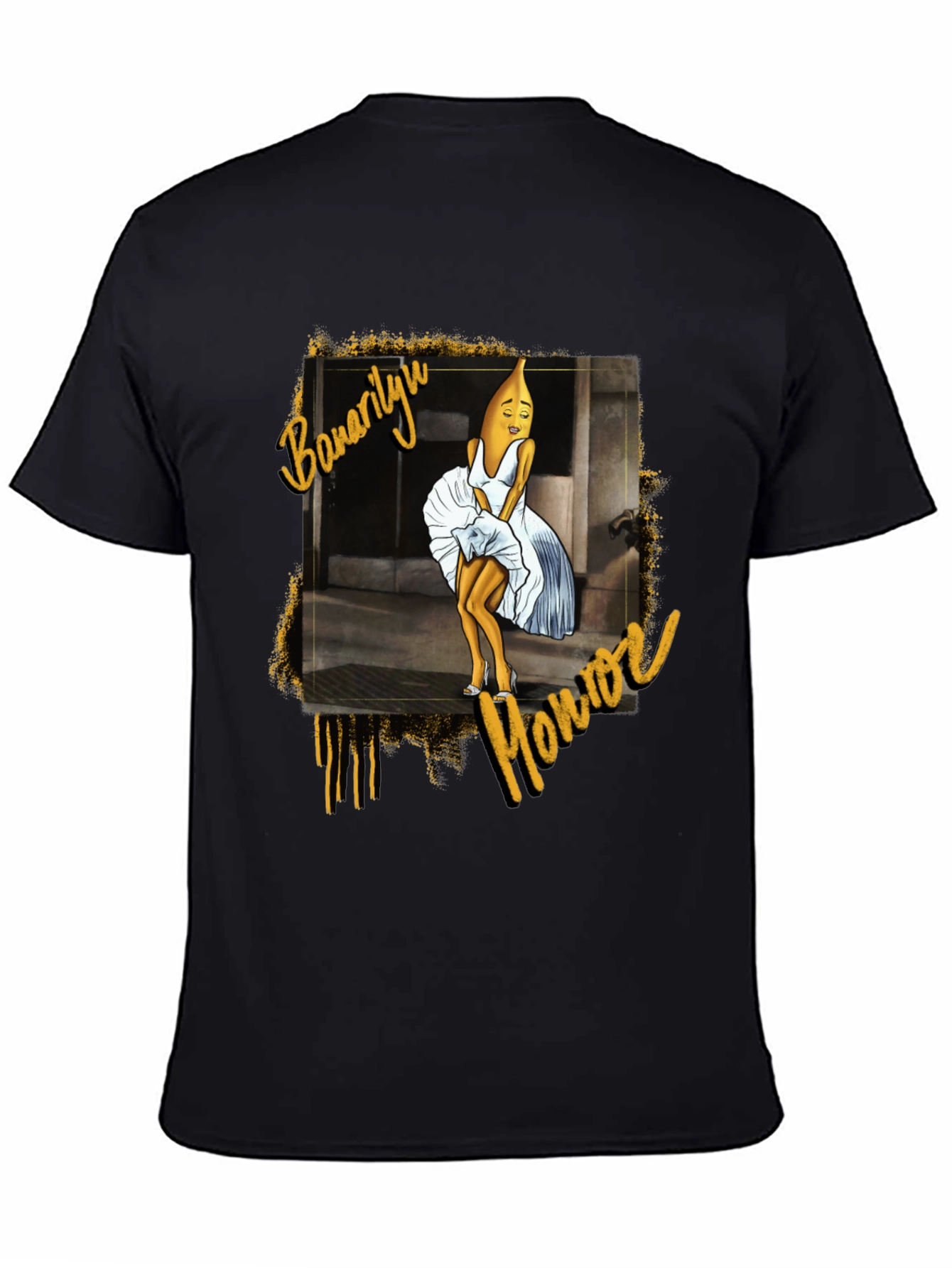 Black Bananalyn Monroe Unisex T-Shirt view 4