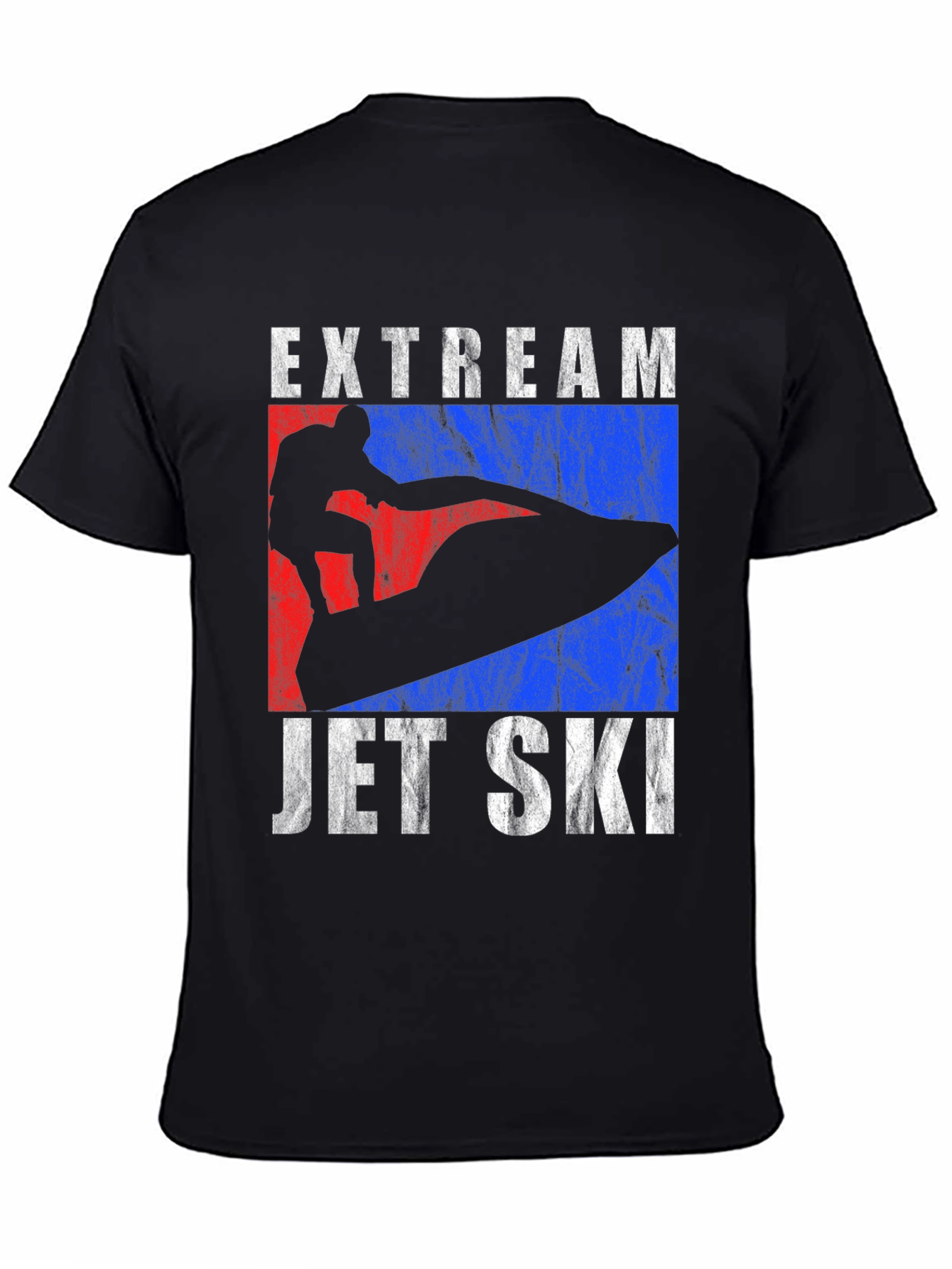 Black Extream Jet Ski T-Shirt: Black Crew Neck Tee view 4
