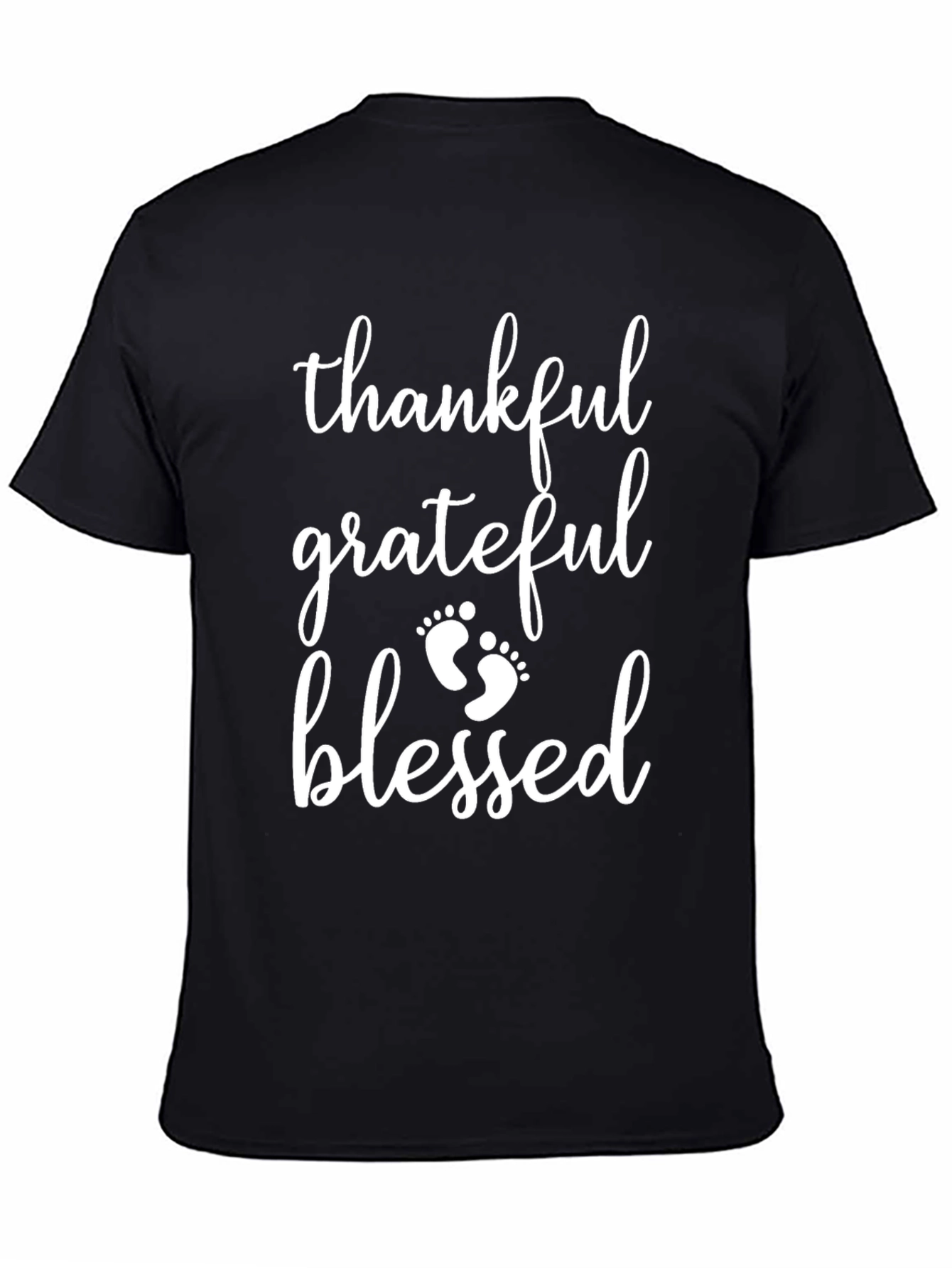 Black Thankful Grateful Blessed Tee view 4