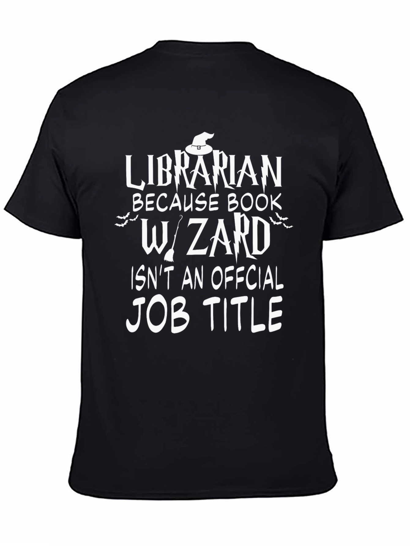 Black Librarian Wizard T-Shirt Funny Book Lover Tee view 4