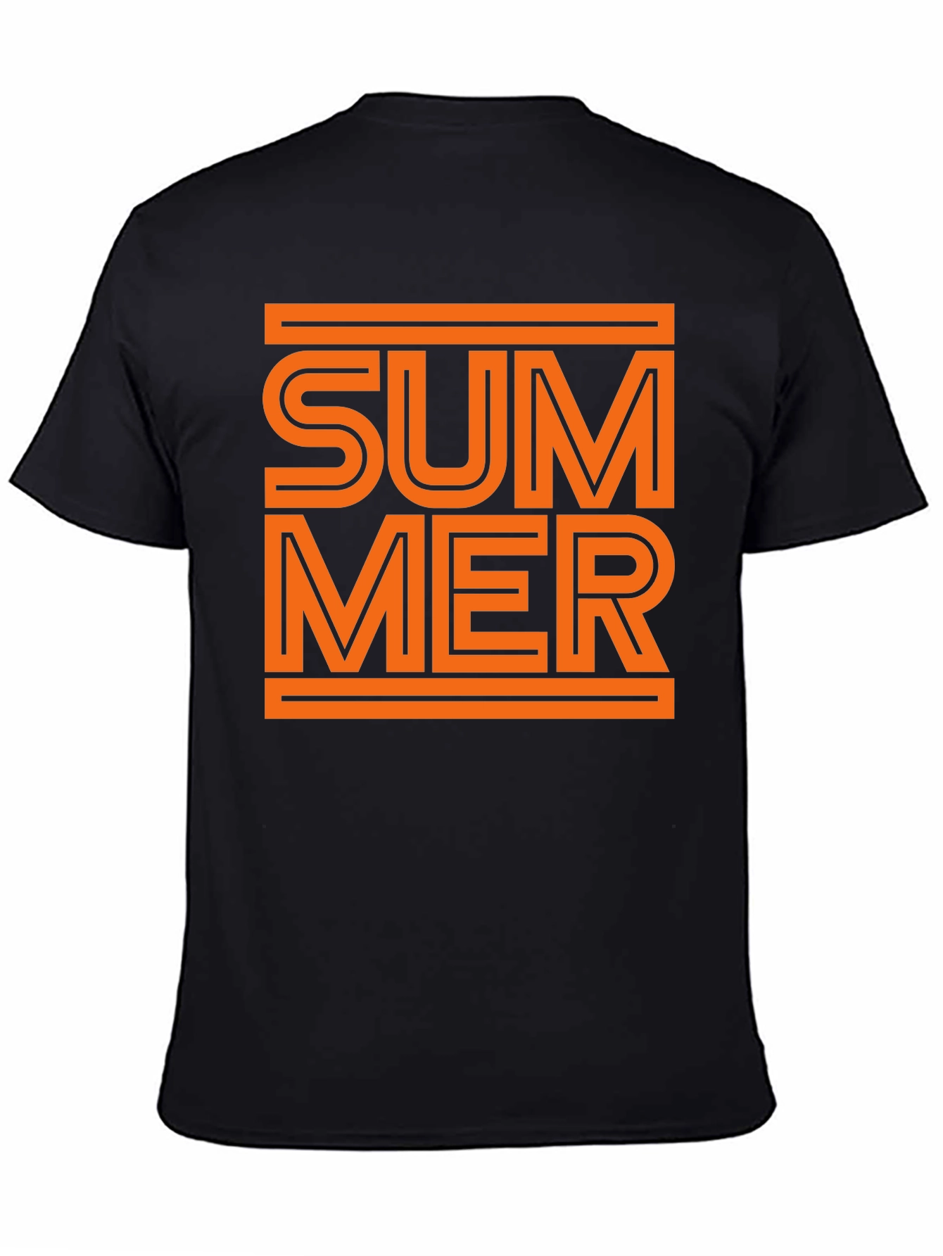 Black Summer Graphic Tee - Stylish Black T-Shirt view 4