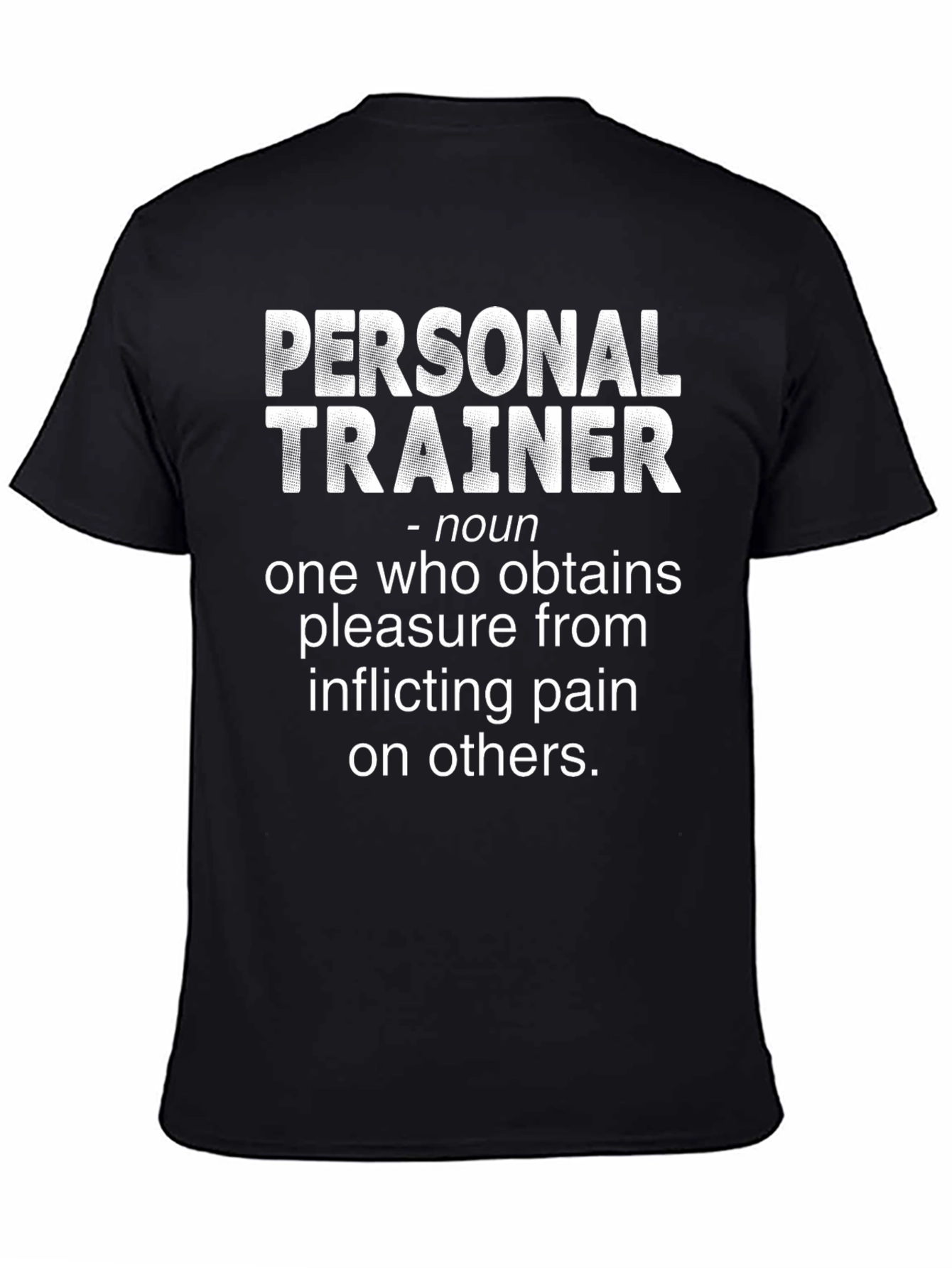 Black Personal Trainer Definition T-Shirt Funny Workout Gift view 4