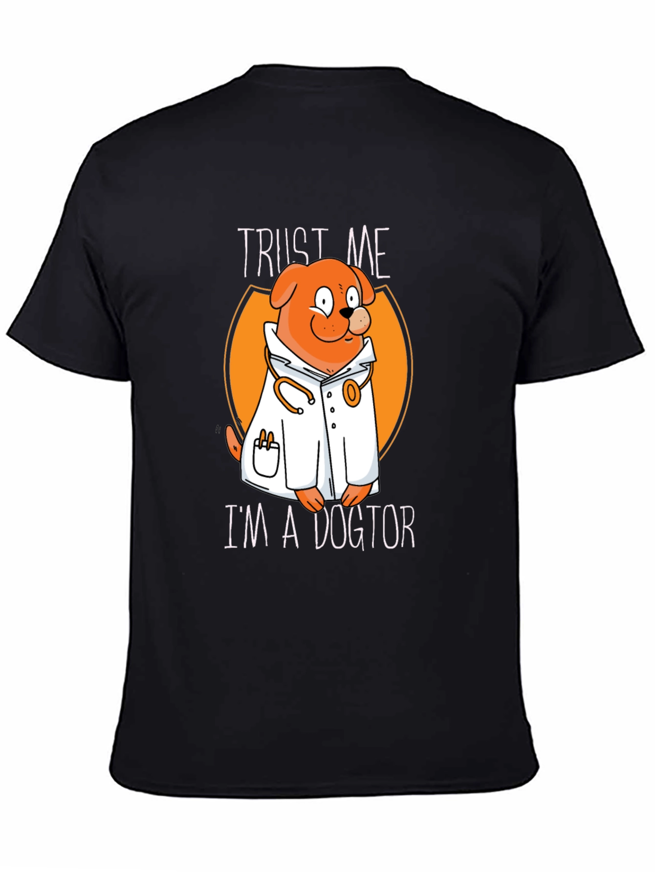 Black Trust Me I'm a Dogtor T-Shirt view 4