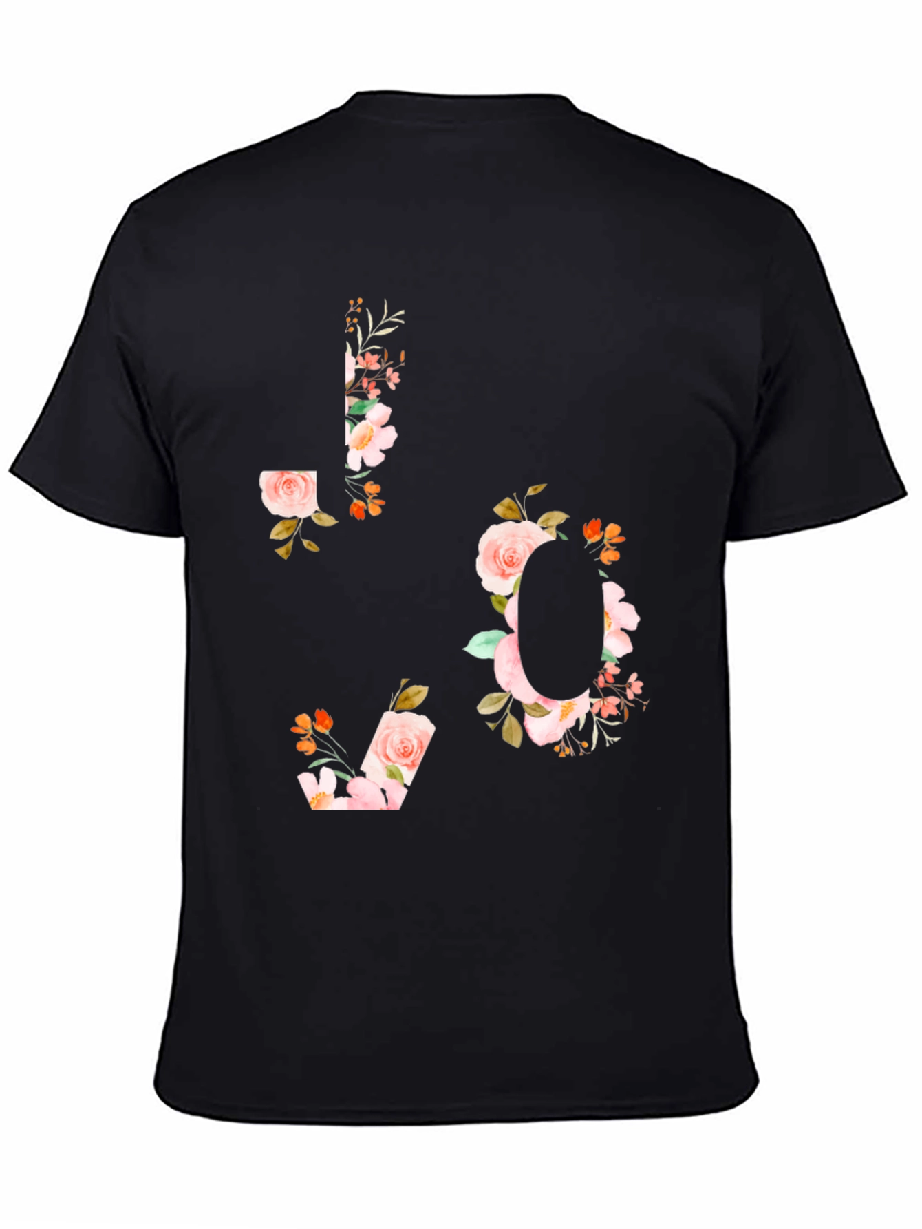 Black Floral LOVE Graphic T-Shirt view 4