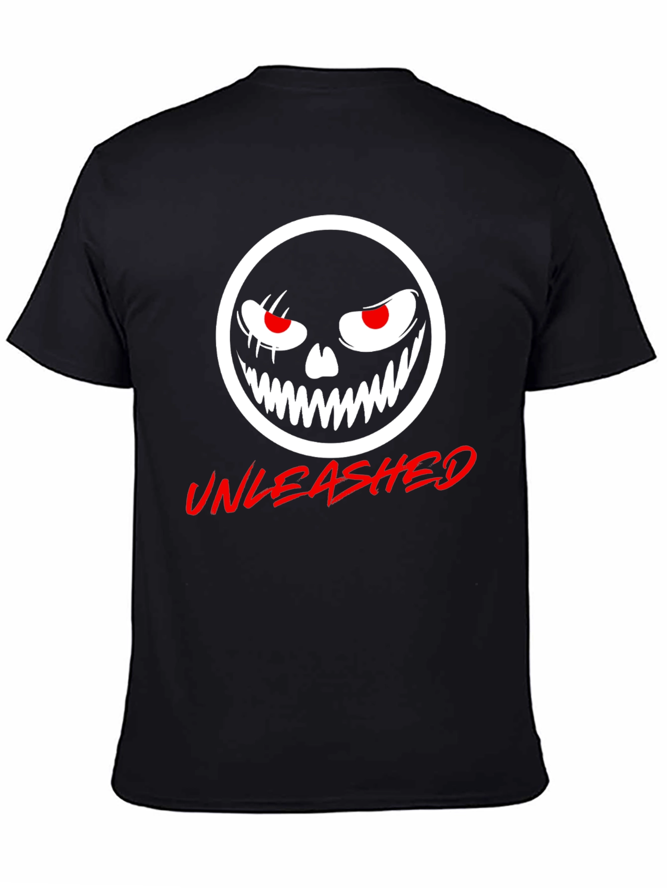 Black Unleashed Graphic Tee - Black Cotton T-Shirt view 4