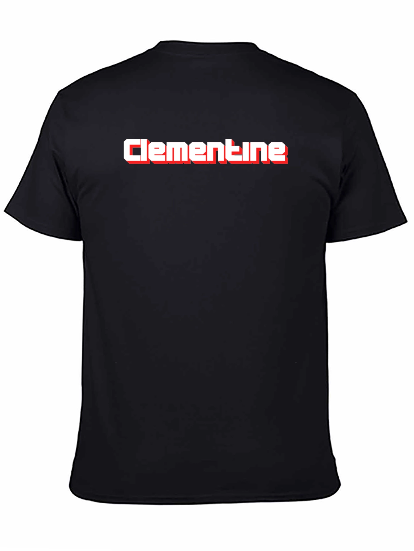 Black Clementine Graphic Tee - Black Cotton Blend T-Shirt view 4