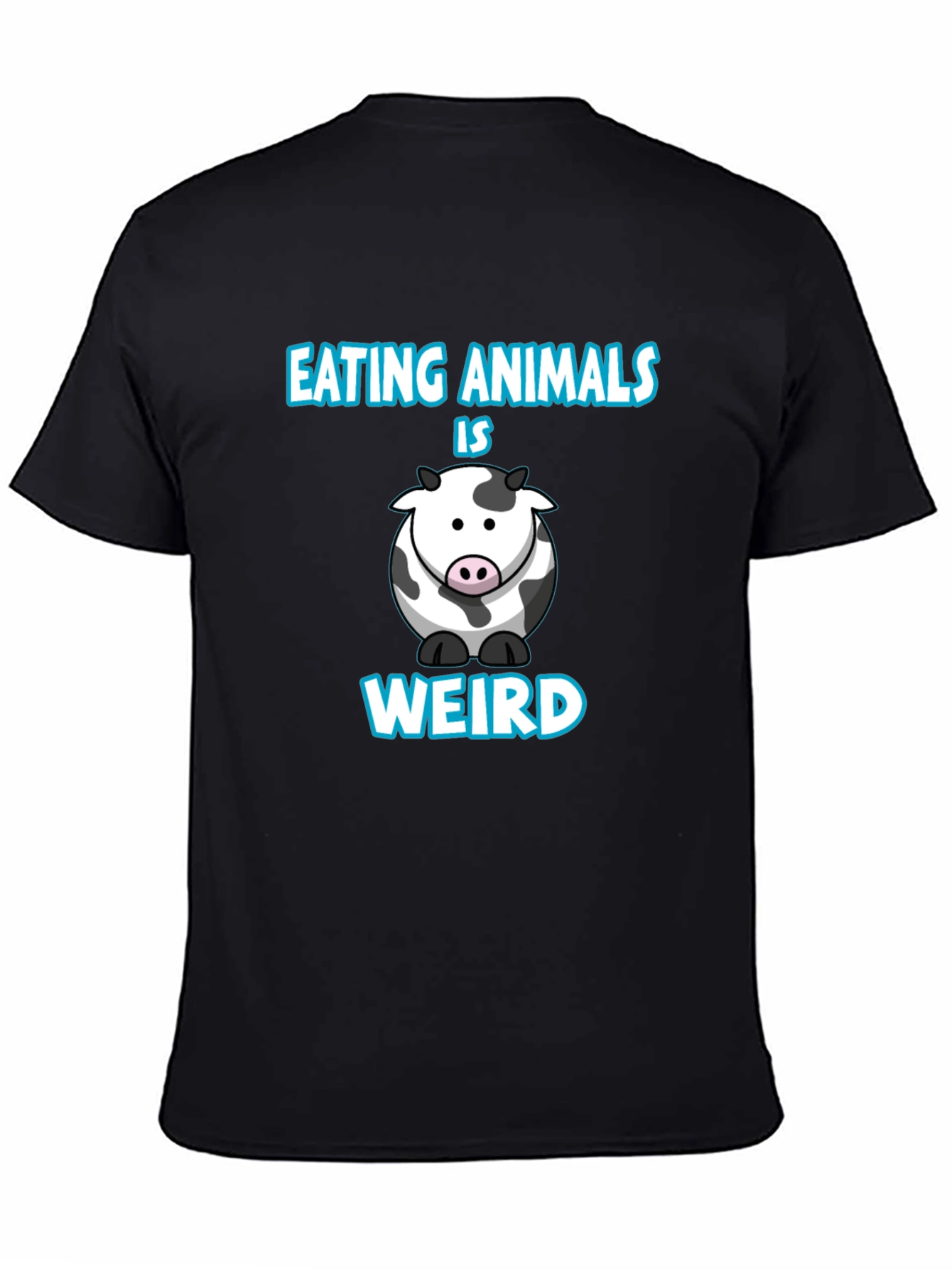 Black Eating Animals Is Weird T-Shirt view 4