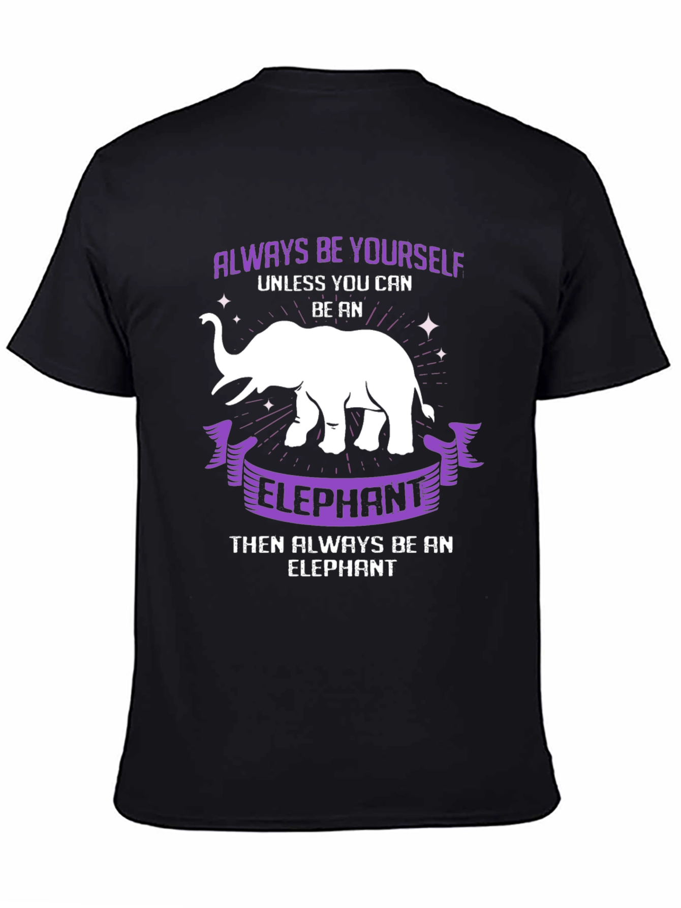 Black Always Be Yourself Elephant T-Shirt view 4