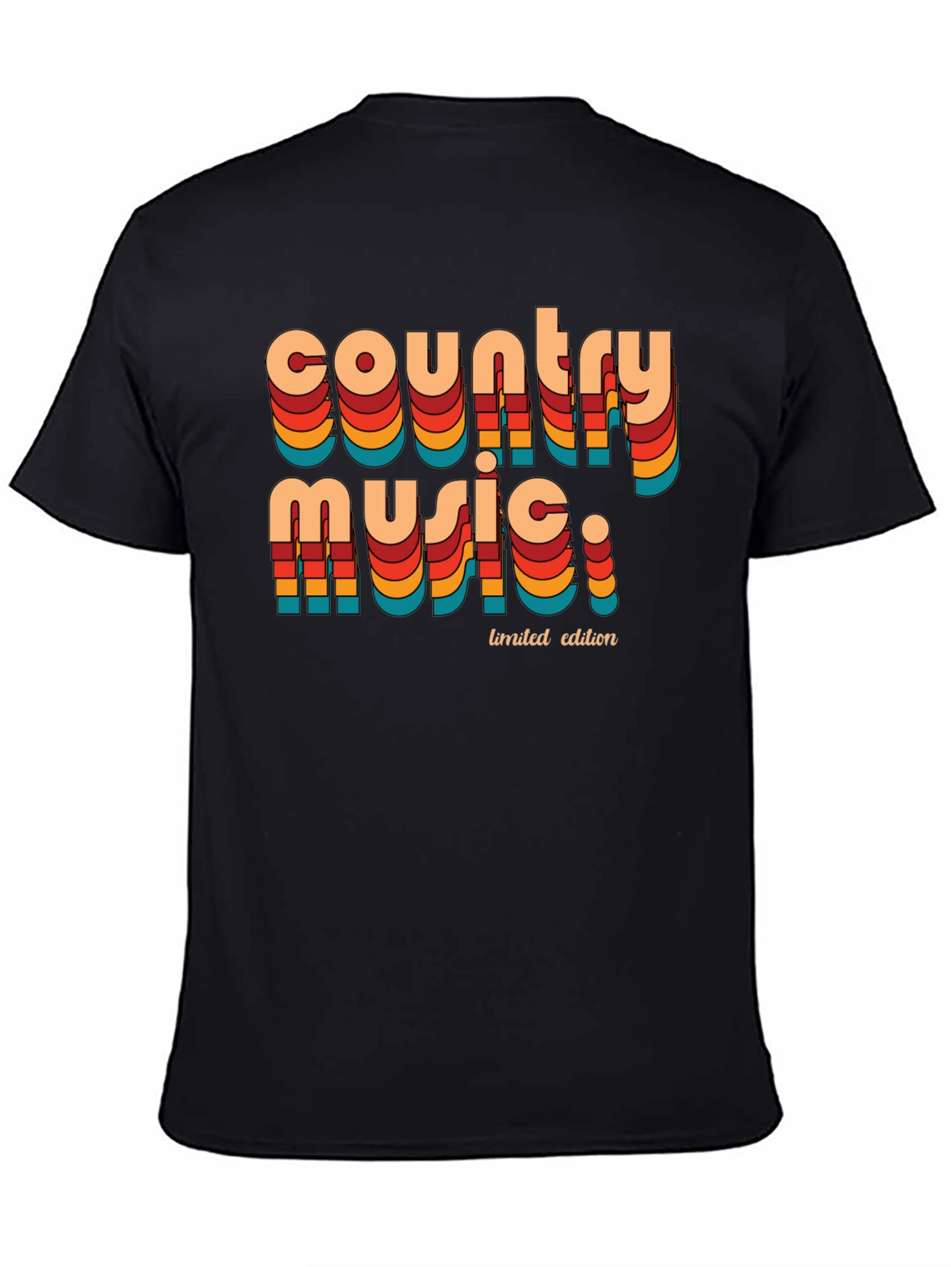 Black Country Music Limited Edition Retro Graphic T-Shirt view 4