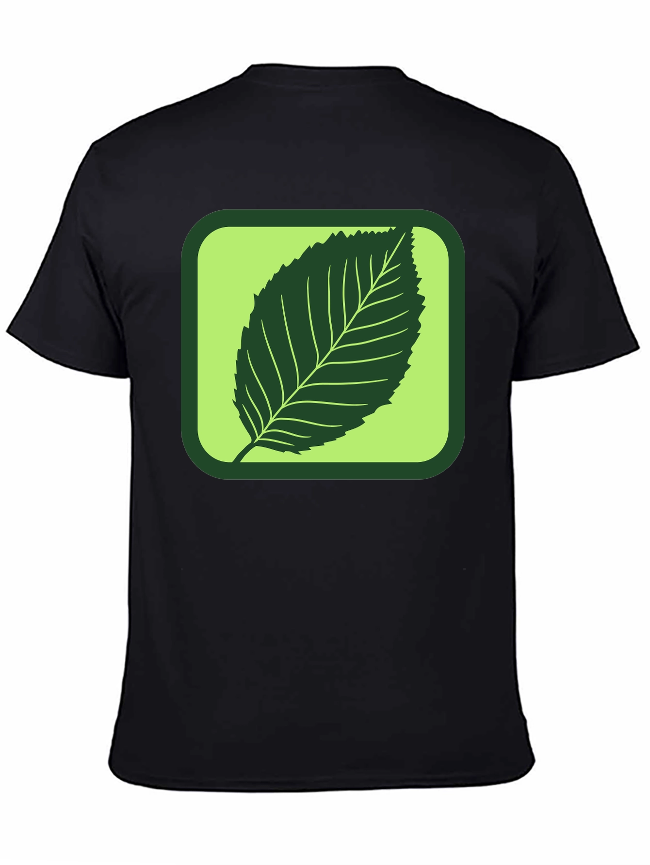Black Leaf Graphic Tee - Nature Inspired Style view 4