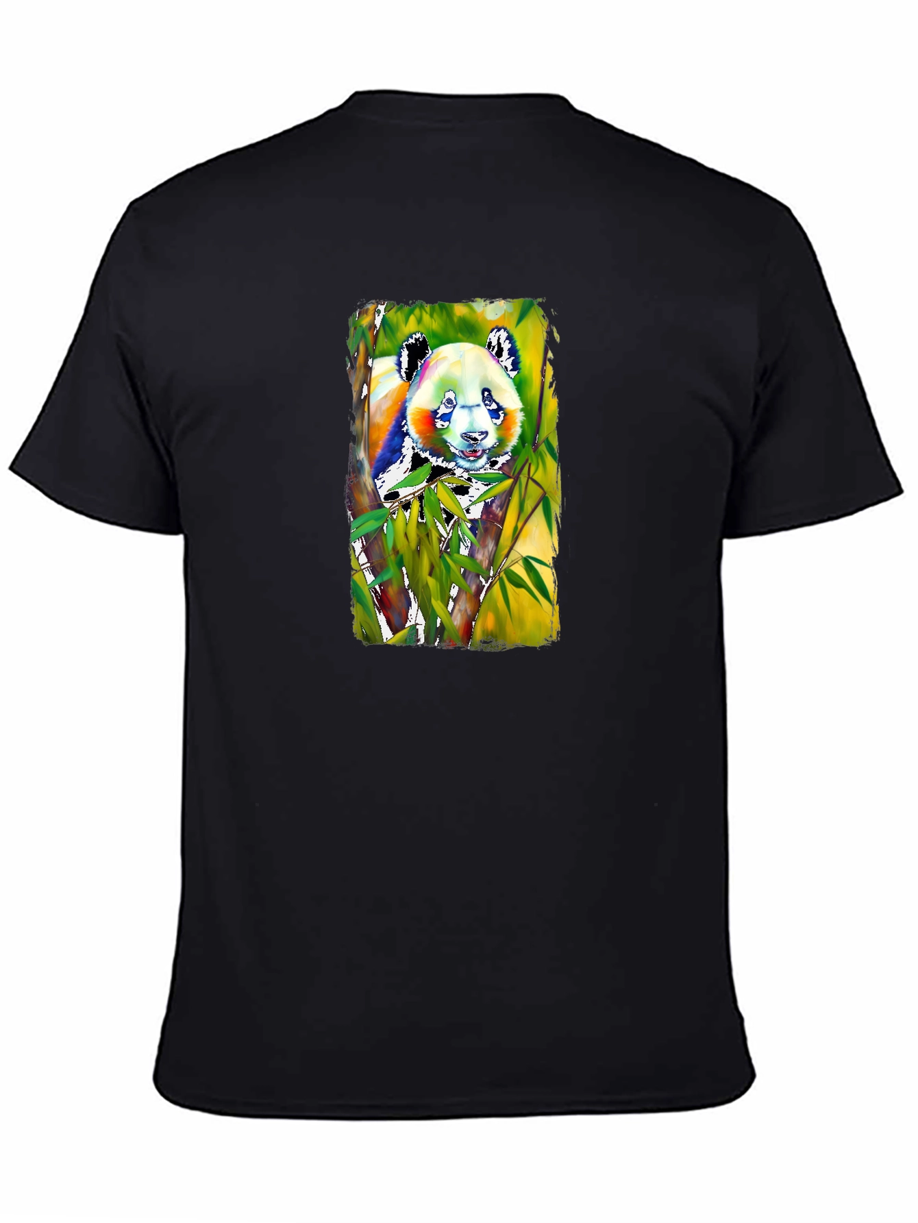 Black Panda Graphic Tee - Men's Black T-Shirt view 4