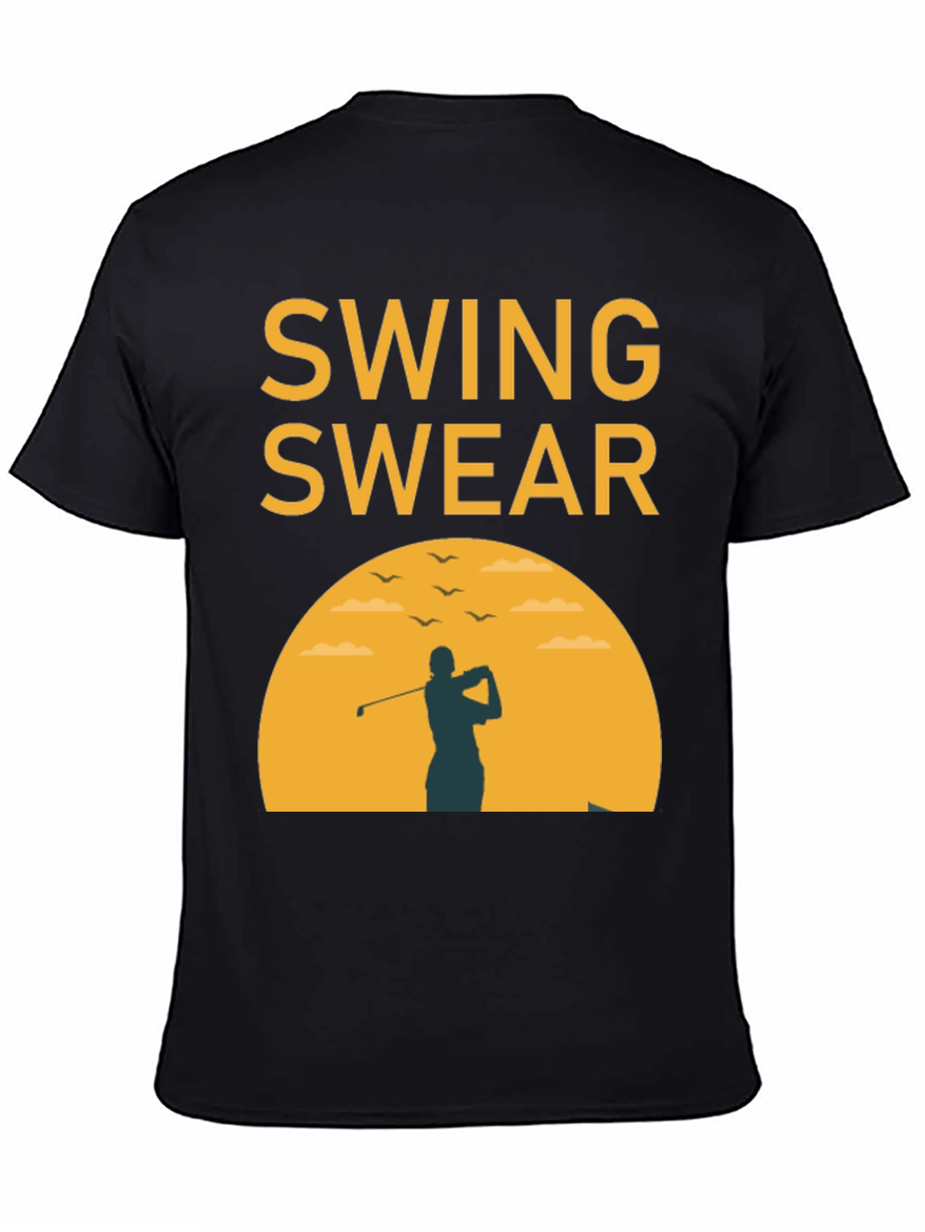 Black Swing Swear Golf T-Shirt view 4