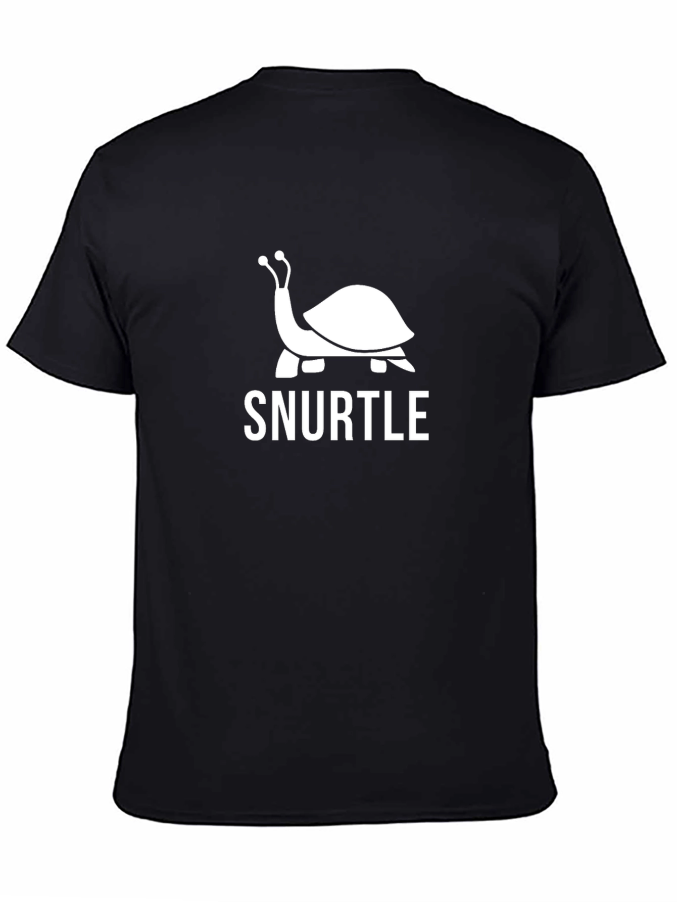 Black Snurtle Graphic Tee - Funny Snail Turtle Fusion view 4