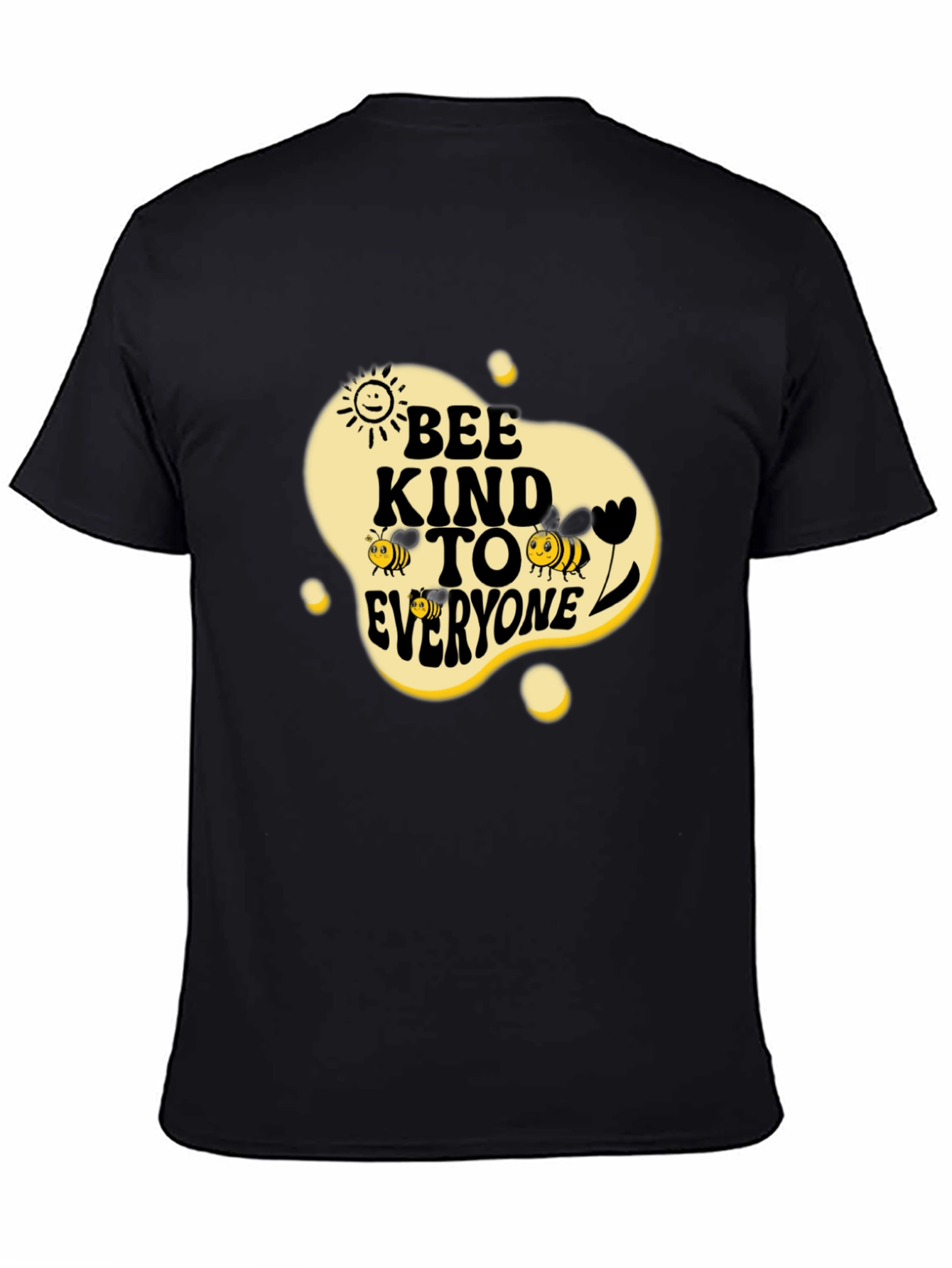 Black Bee Kind To Everyone Black Graphic Tee view 4