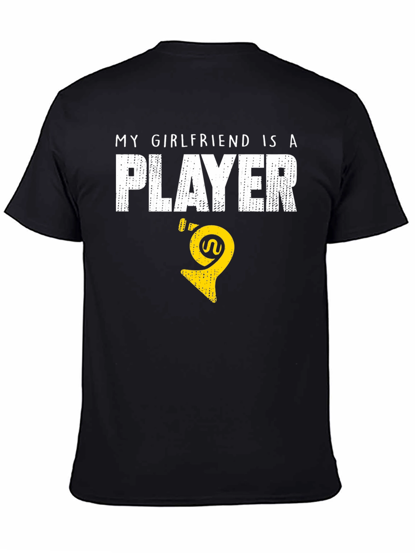 Black My Girlfriend Is A Player - T-Shirt view 4